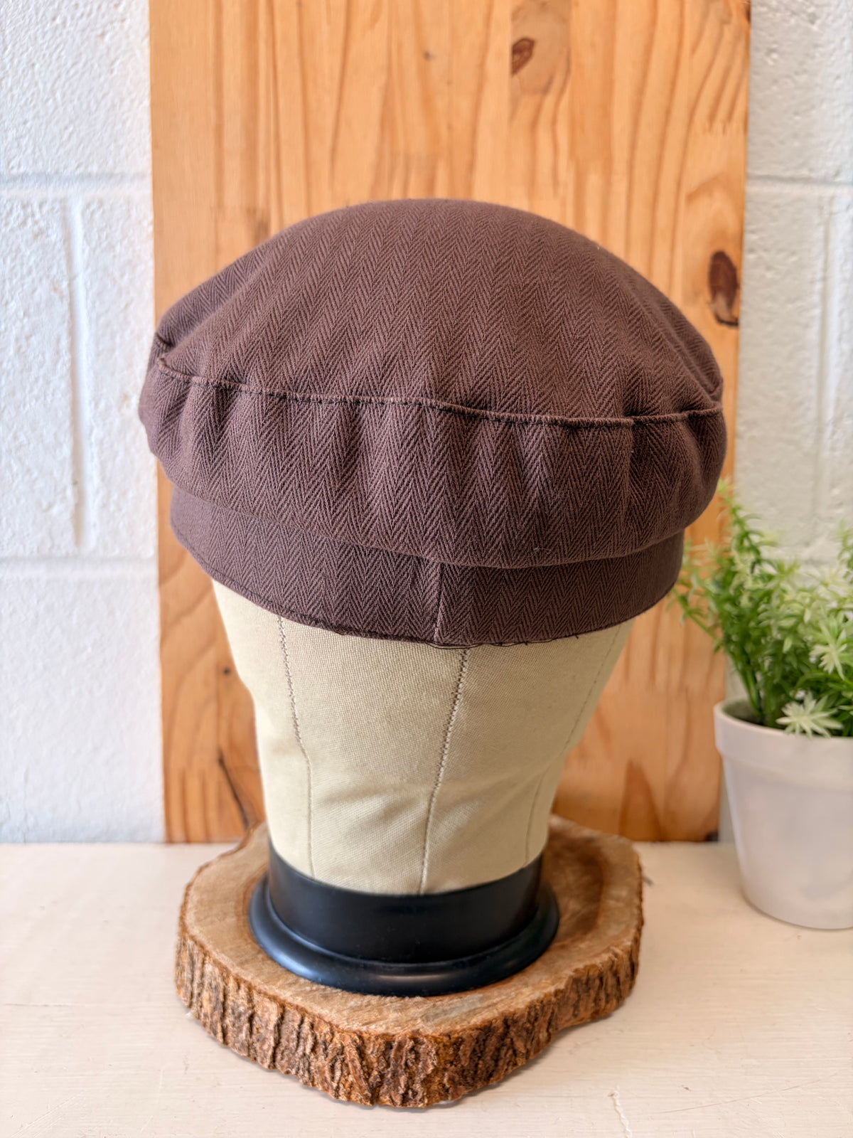 Brown Newsboy Cap : OS