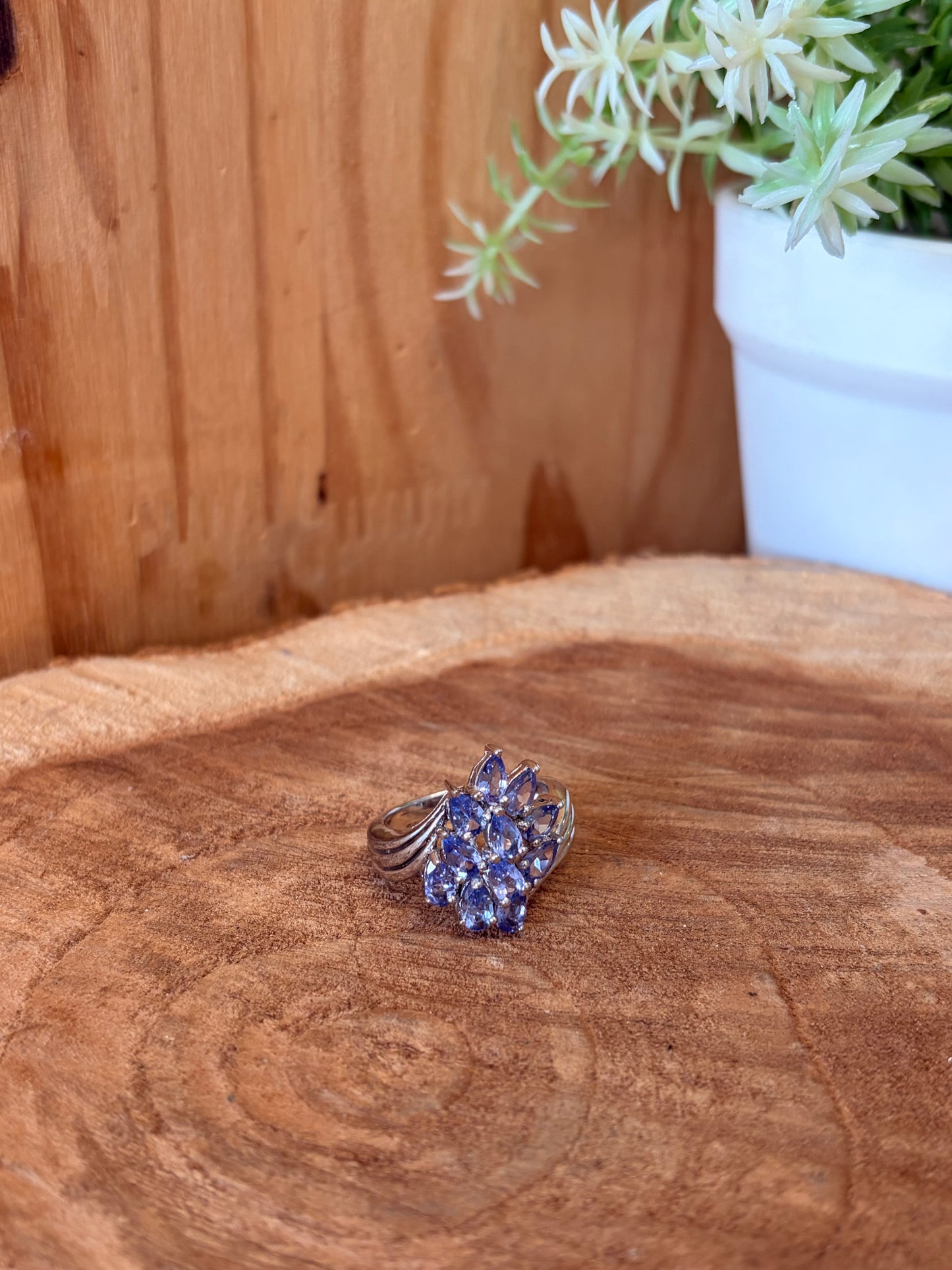 925 Sterling Cluster Ring : Size 7