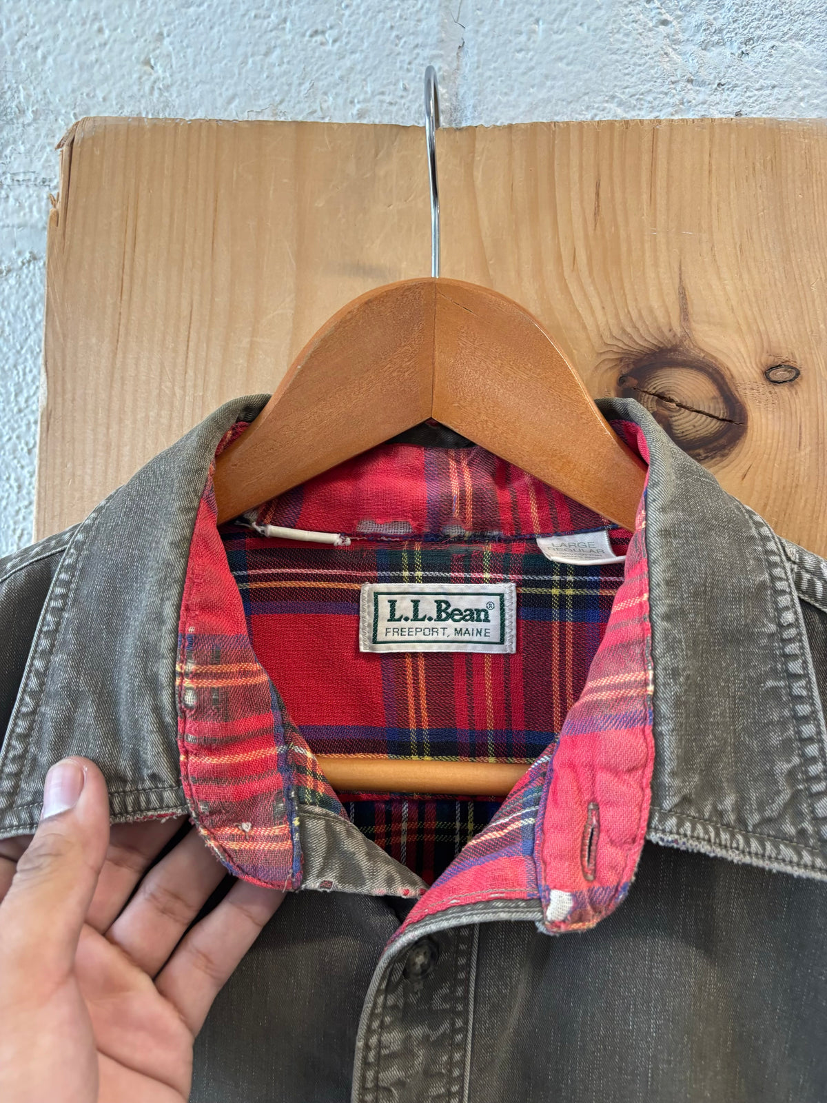 Vtg L.L. Bean Flannel Lined Shacket : L