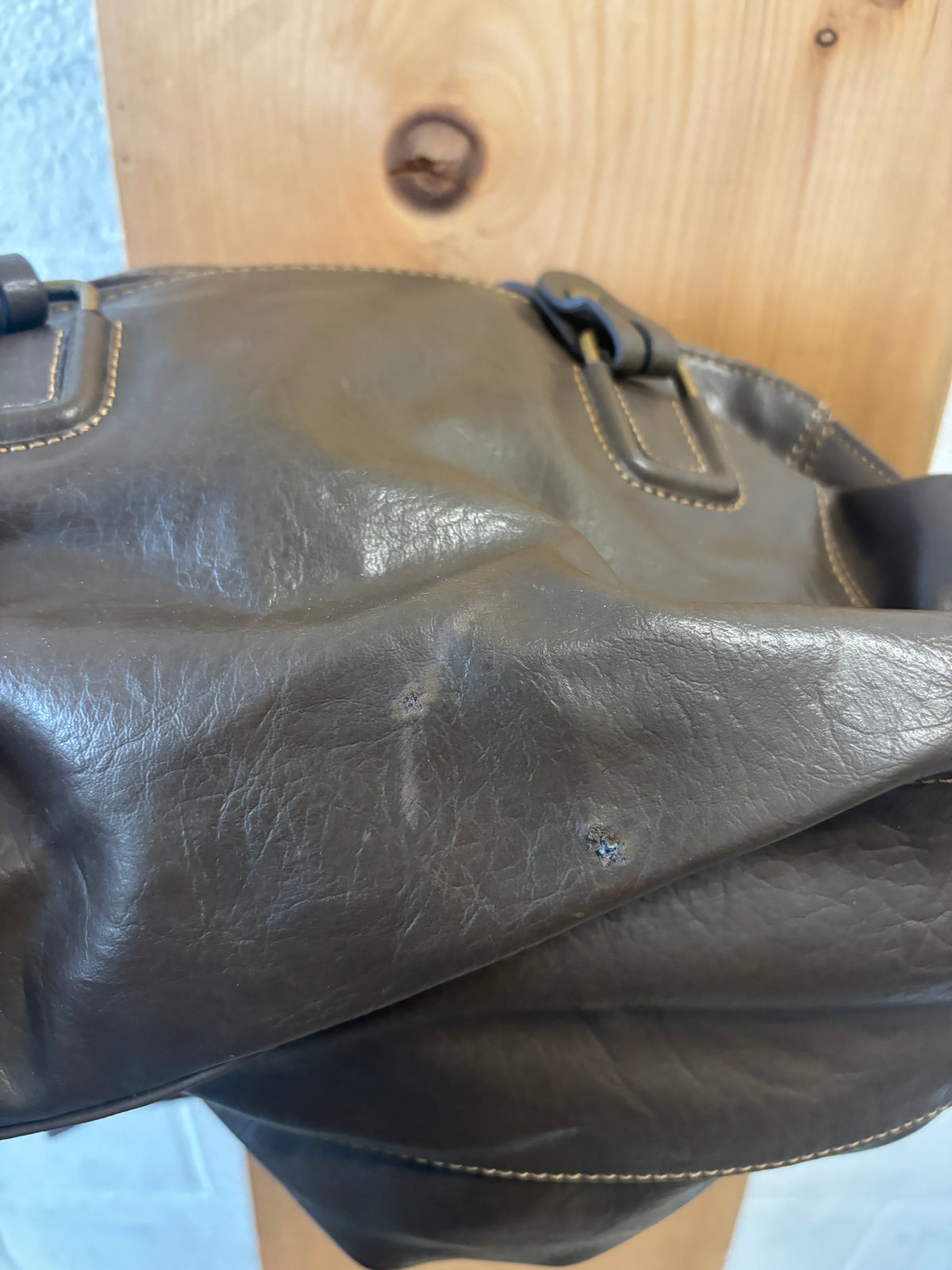 Faux Leather Shoulder Bag