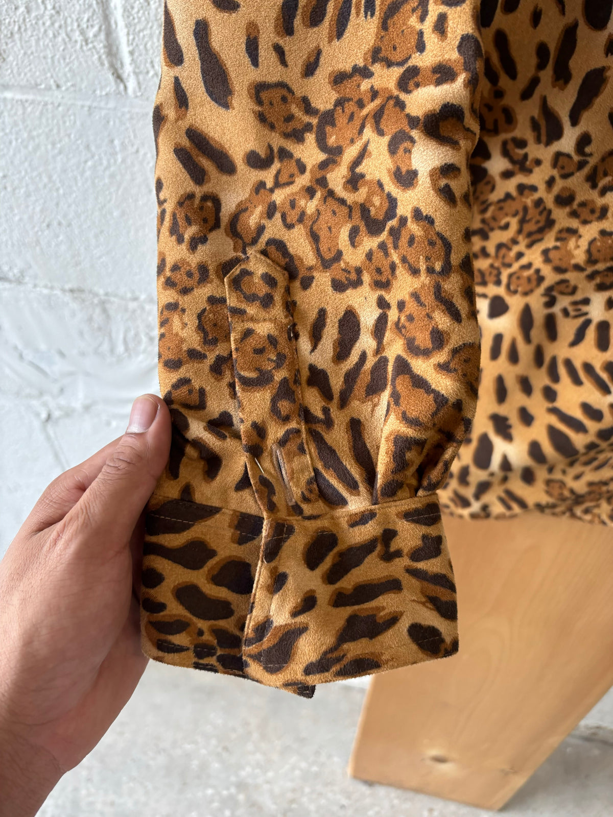 Leopard Print Button Up : XL