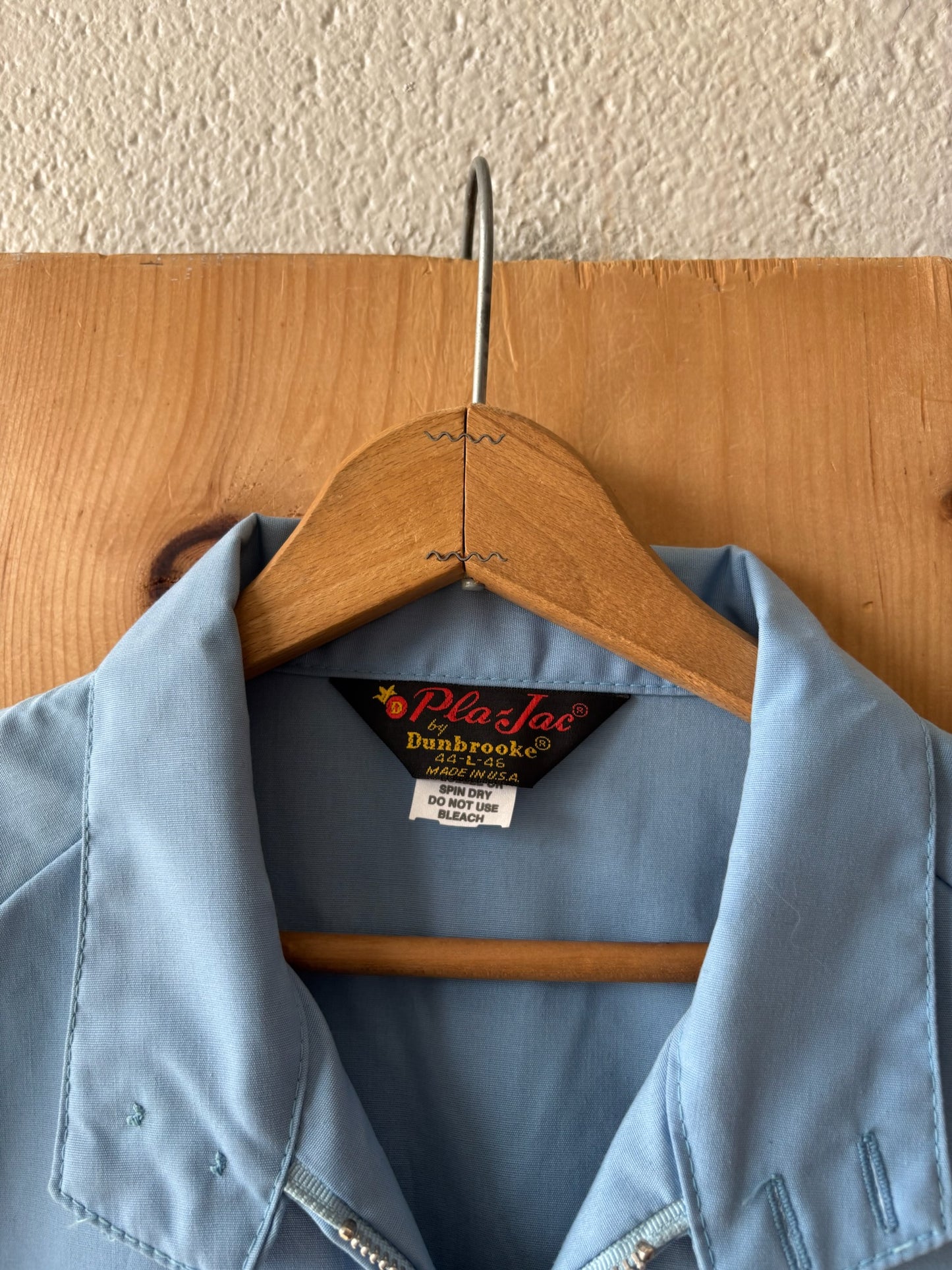 Vtg Baby Blue Tulsa Work Jacket : L