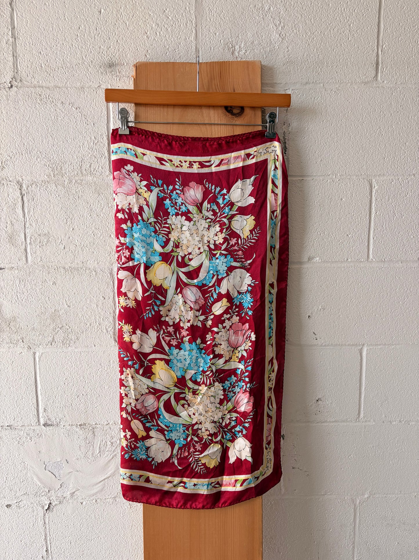 Silk Floral Scarf