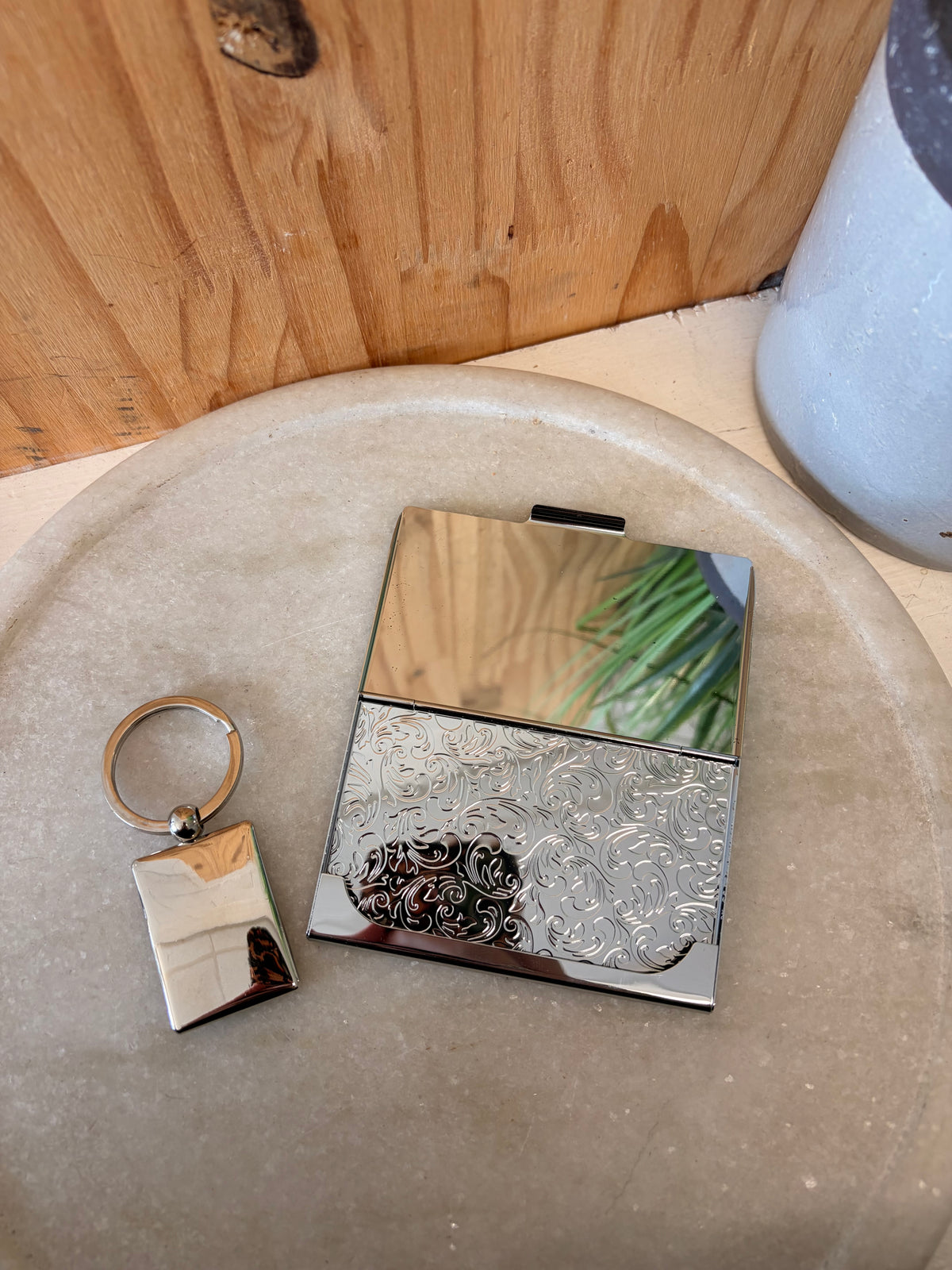 Iridescent Phoenix Business Card Compact & Keychain