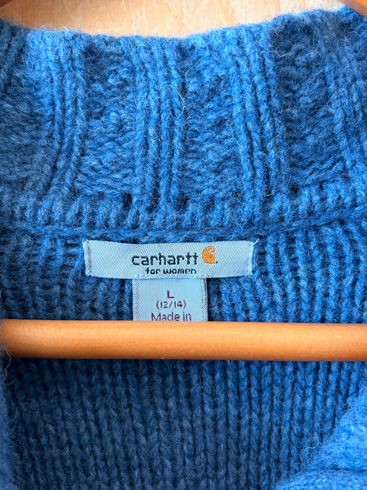 Knit Carhartt Zip Up Sweater : Women’s L