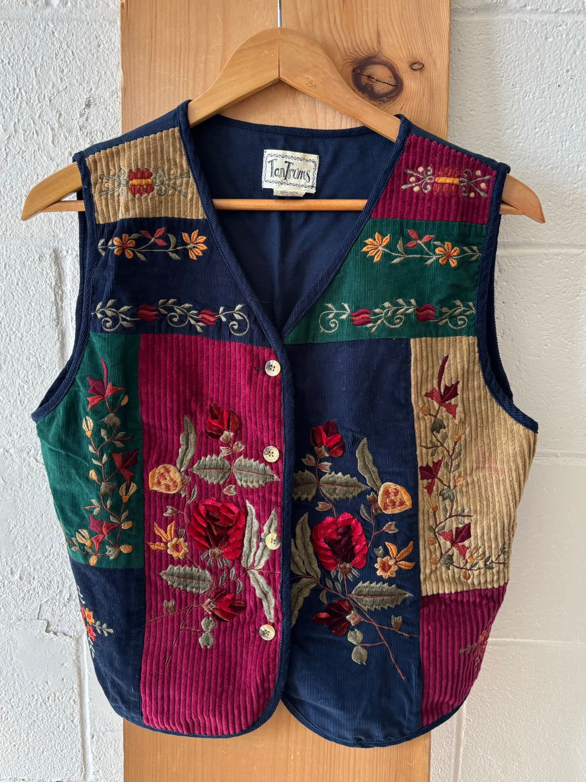 Vtg Corduroy Fall Vest : M