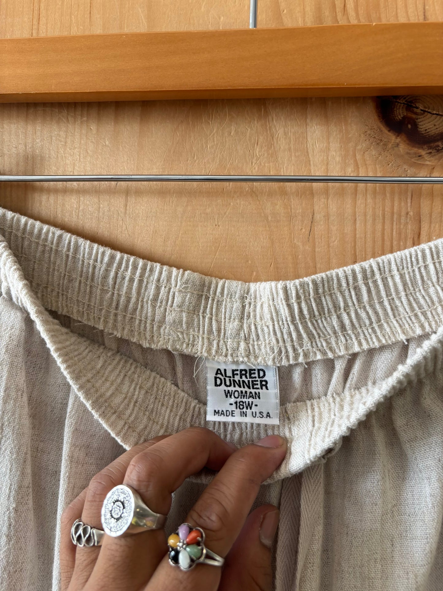 Linen Blend Pants : 18W