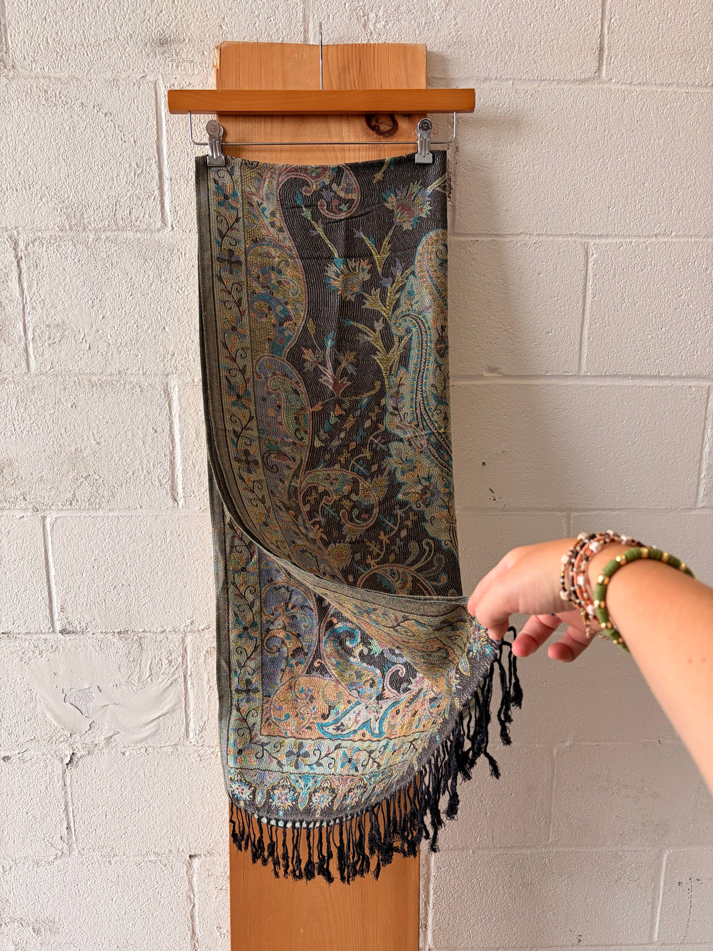 Fringe Paisley Scarf