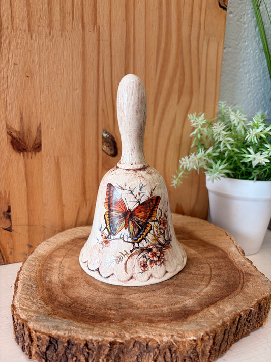 Vtg Treasure Craft Ceramic Butterfly Bell (Local Pick Up Only)