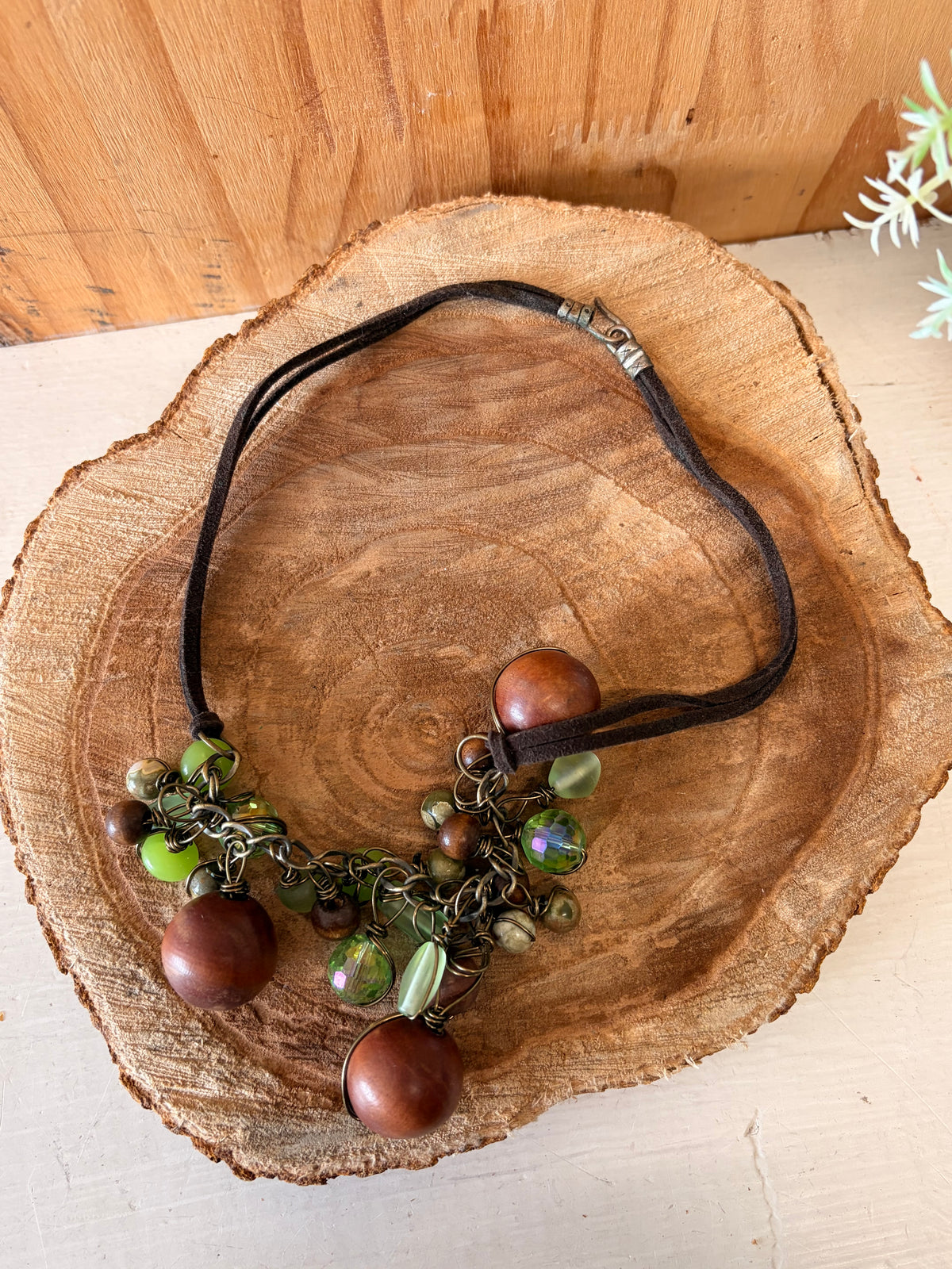 Chunky Earth Tone Beaded Necklace