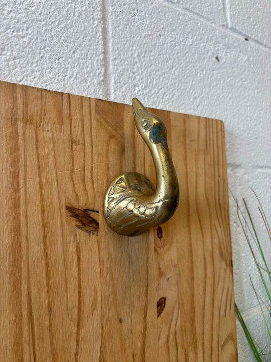 Vtg Brass Goose Wall Hook (Local Pickup Only)