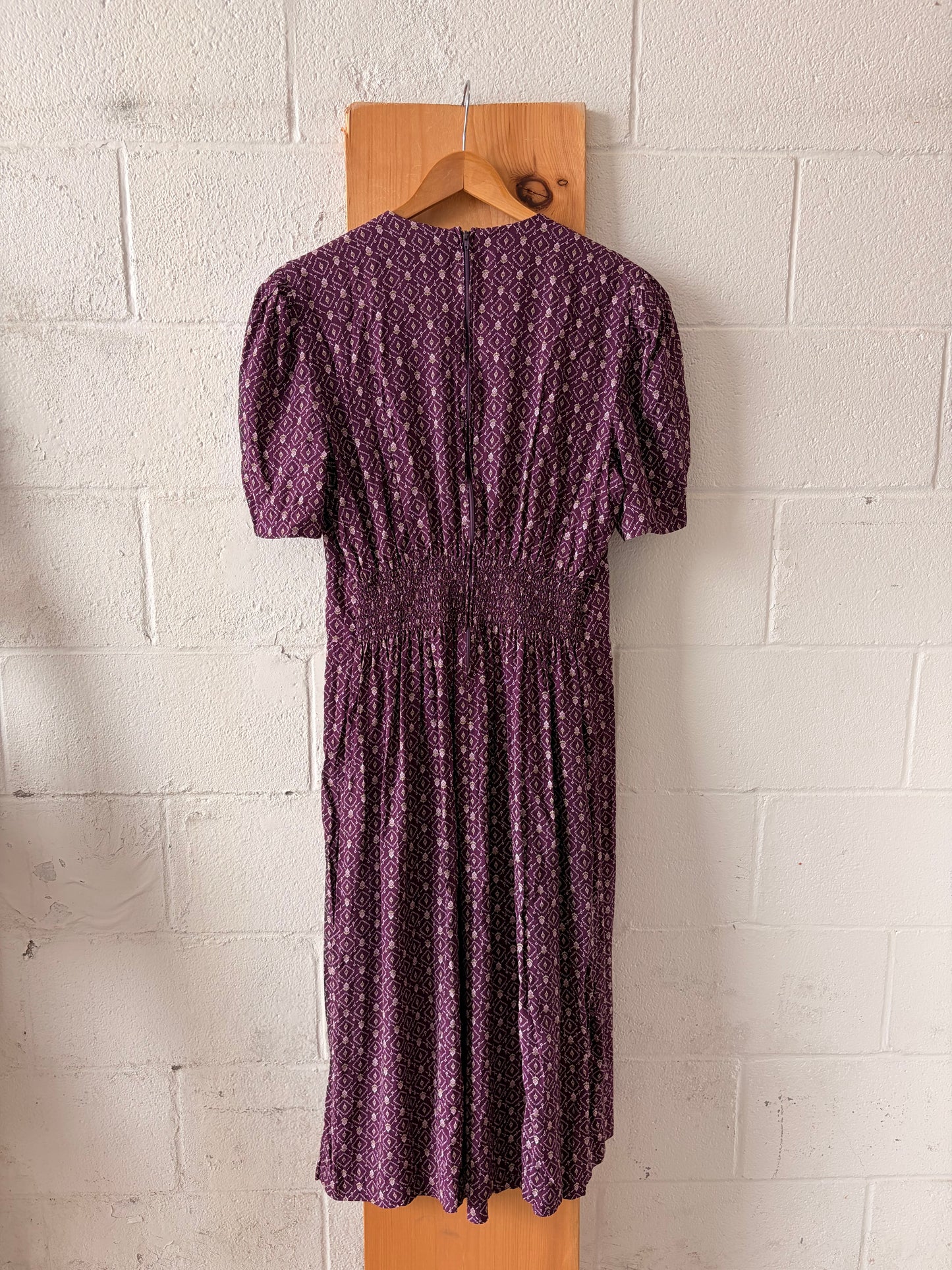Floral Plum Pleated Dress : 16