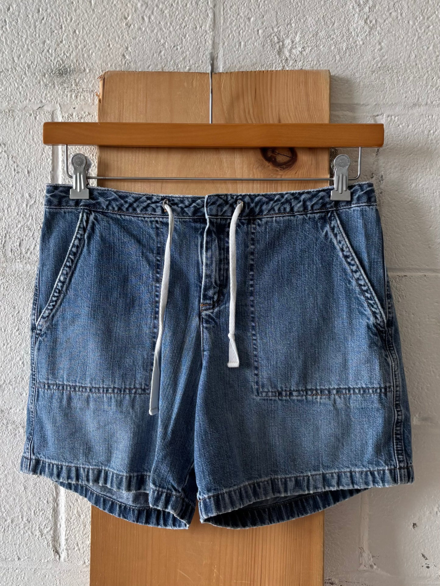 Y2K Drawstring Denim Shorts : 6