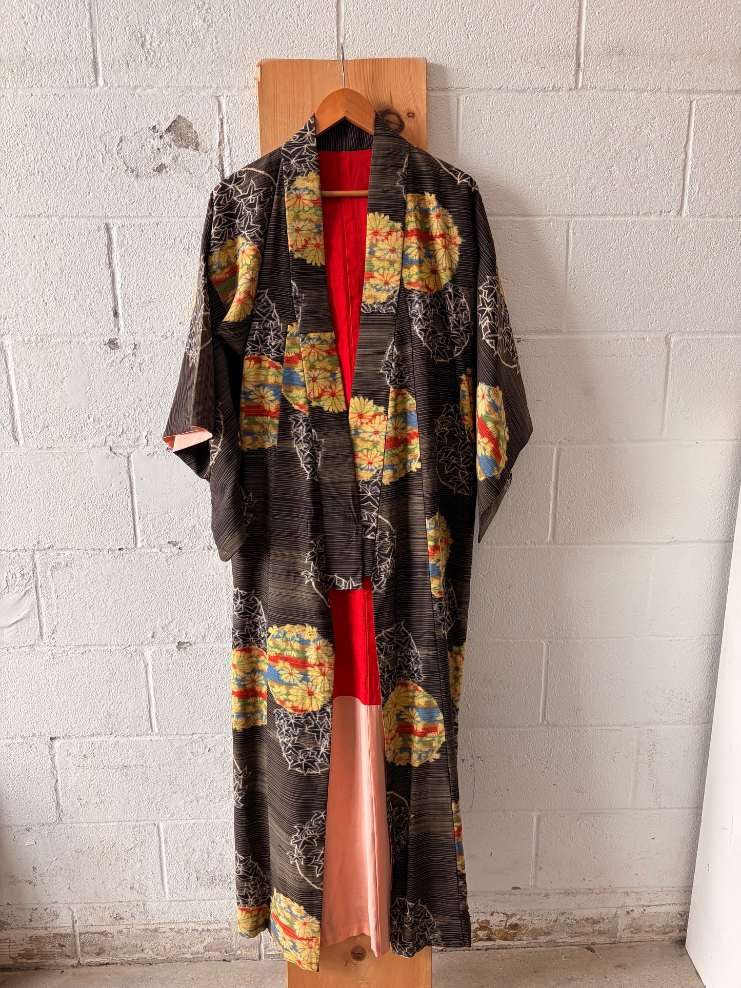 Vtg Long Meisen-Style Haori Kimono