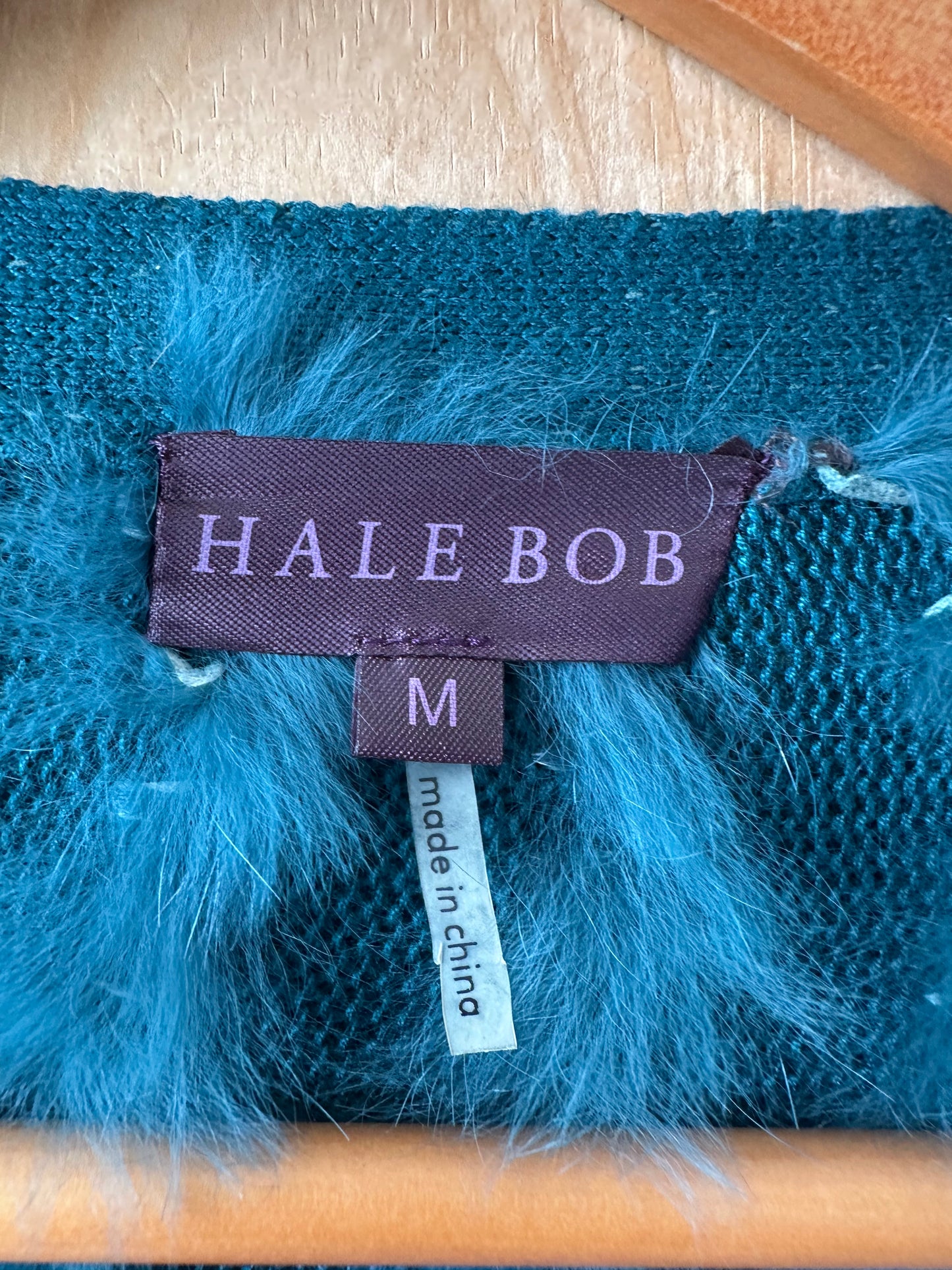 Teal Fur Cardigan : M