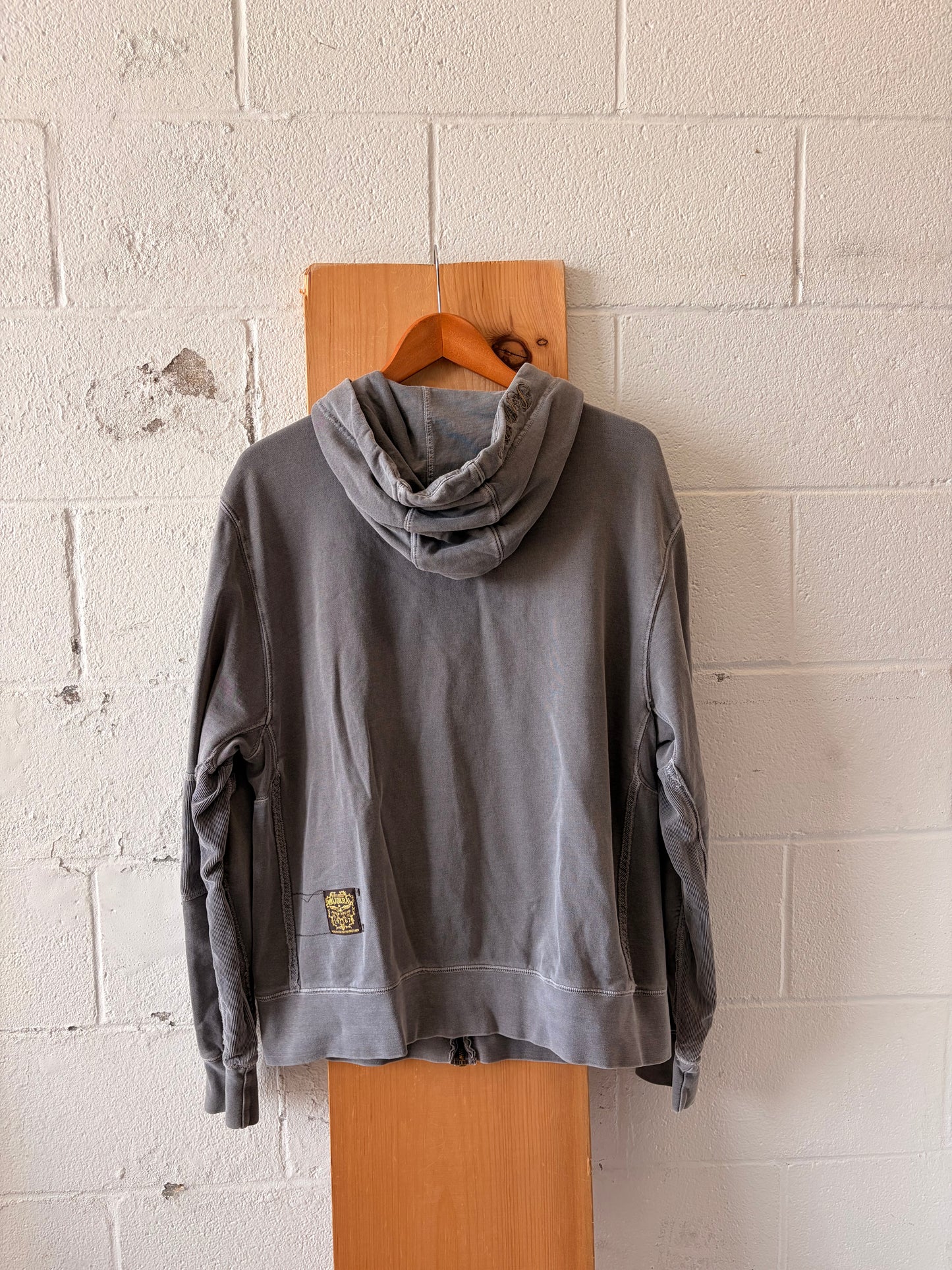 Gray Y2K Hoodie : XL