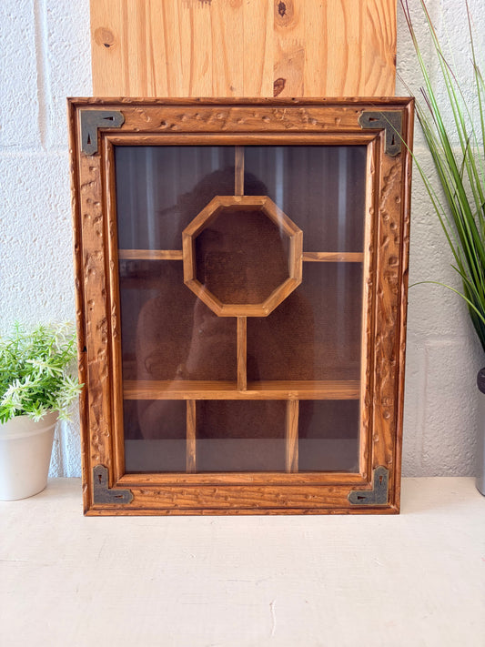 Vtg Wooden Hanging Curio Cabinet (Local Pick Up Only)