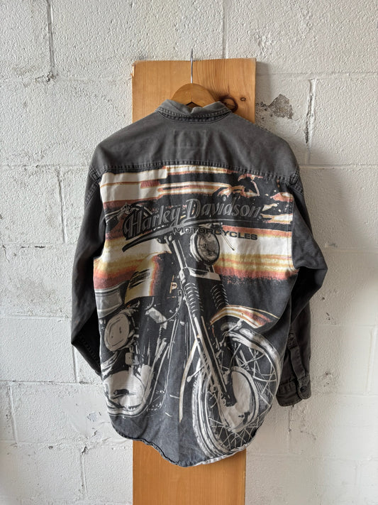 Vtg Harley Long Sleeve Work Shirt : L