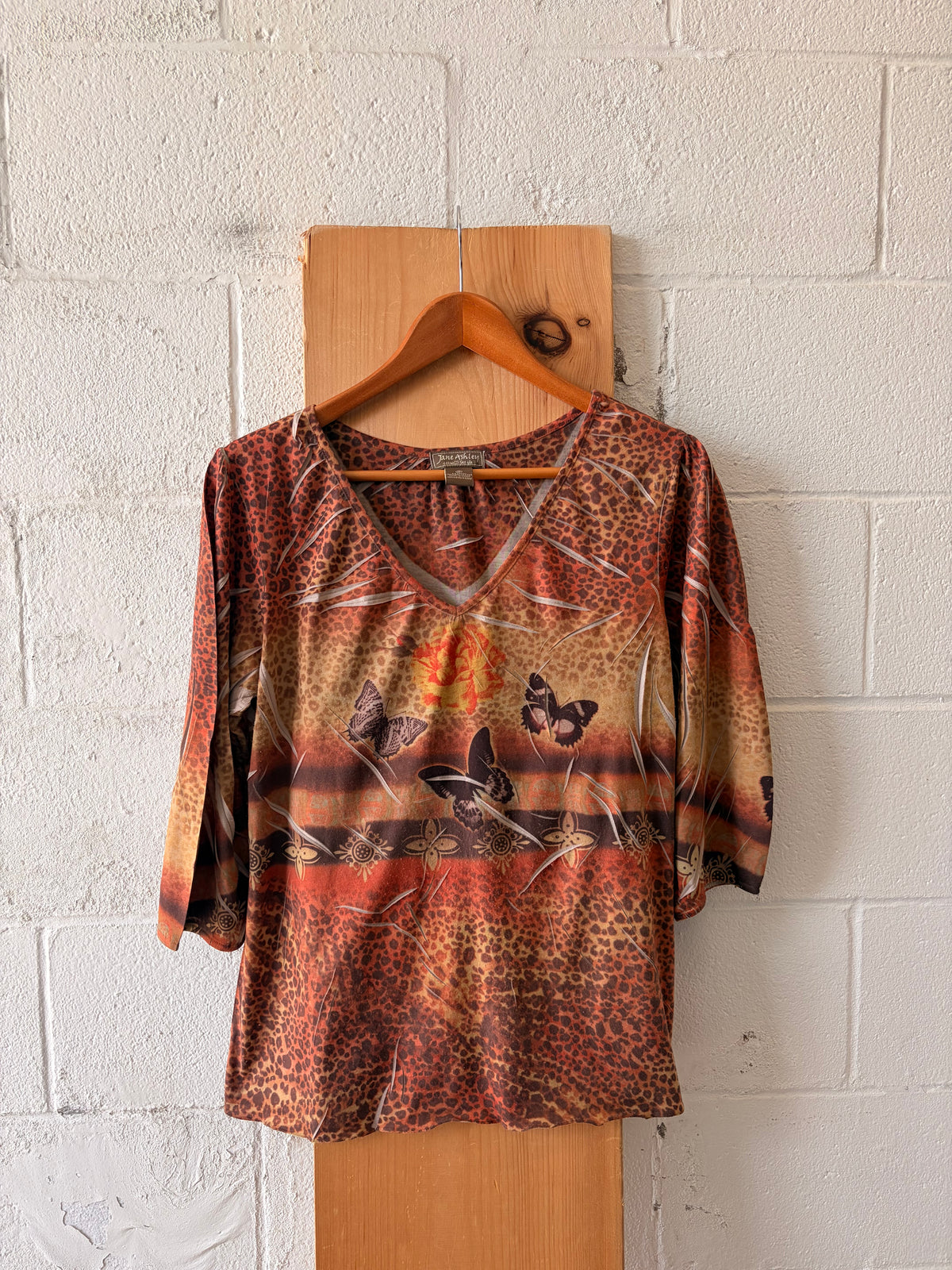 Patterned Butterfly Top : M