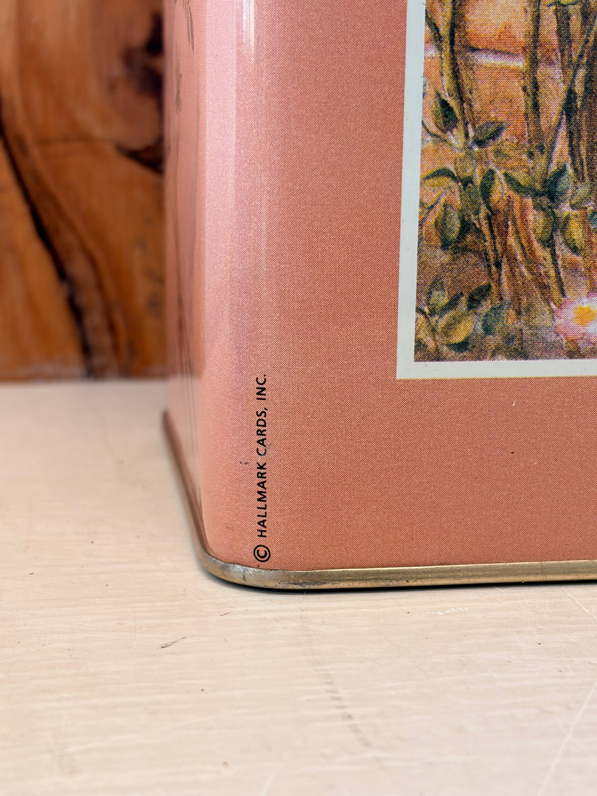 Vtg Pink Teddy Bear Storage Tin (Local Pick Up Only)