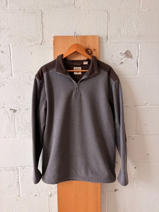 Gray Quarter Zip Pullover : L