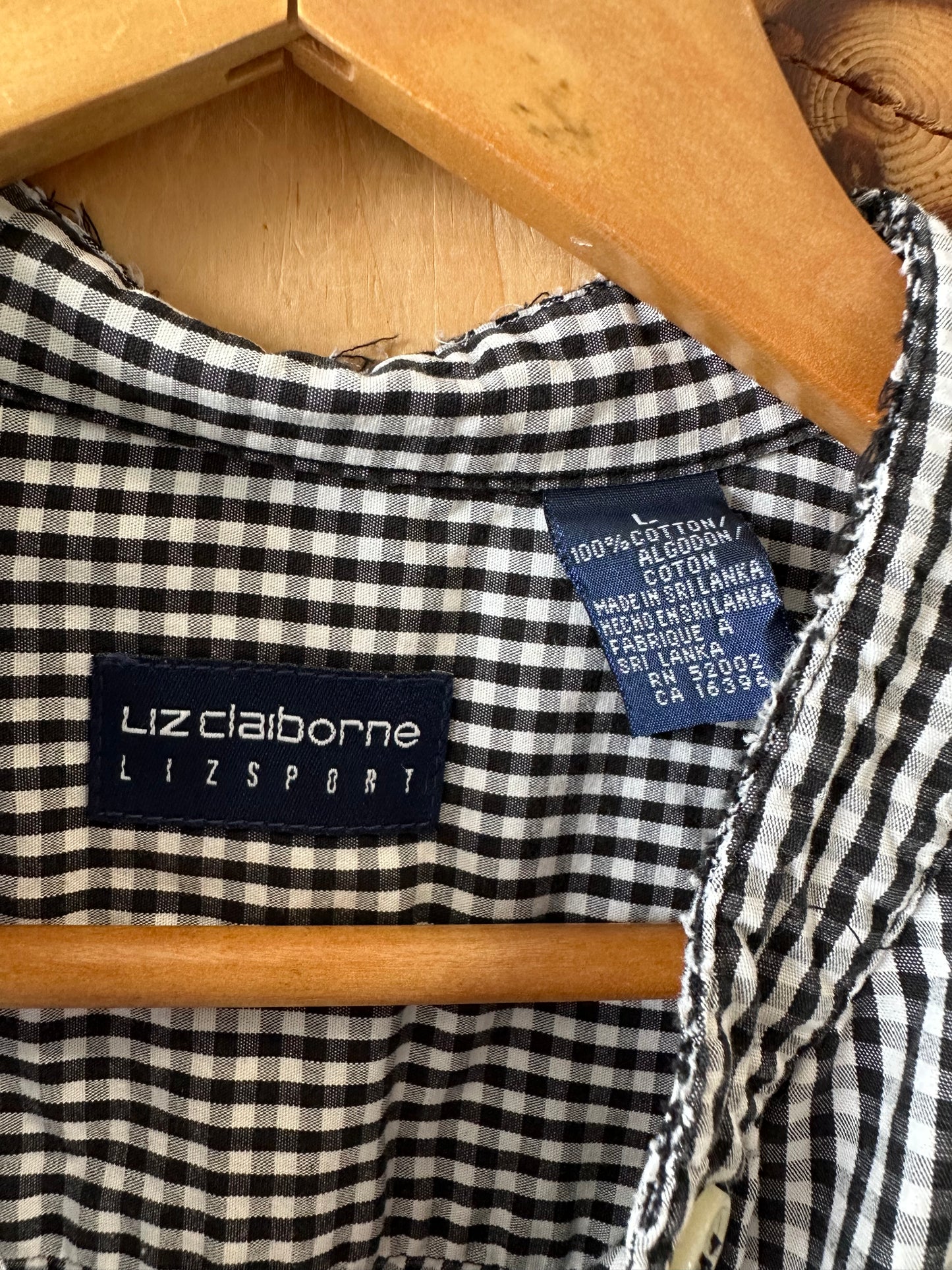 Gingham Sleeveless Top : L