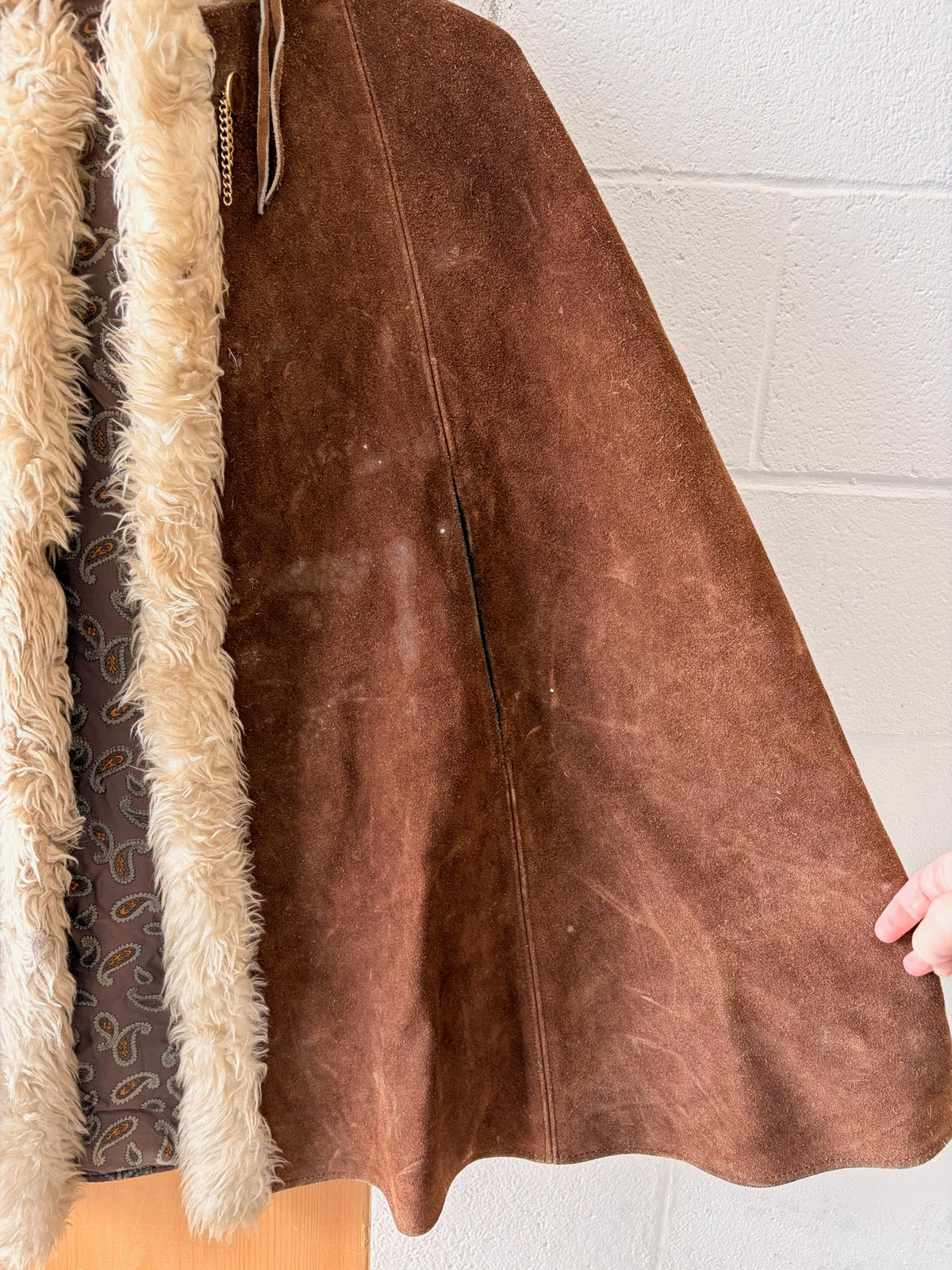 Vtg Suede Penny Lane Cape : OS