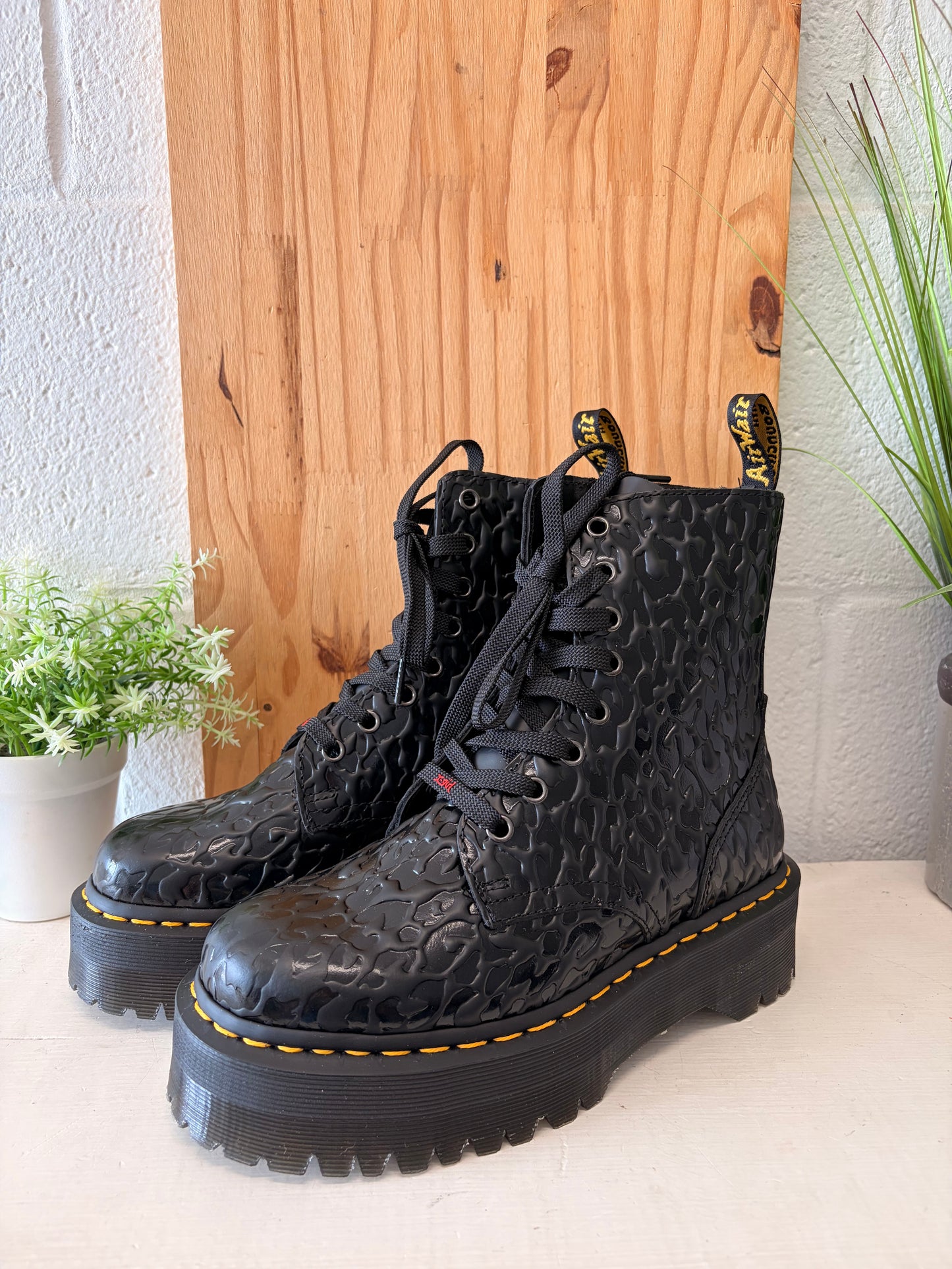 Dr. Martens Jadon X-Girl Textured Platform Boots : Size 7