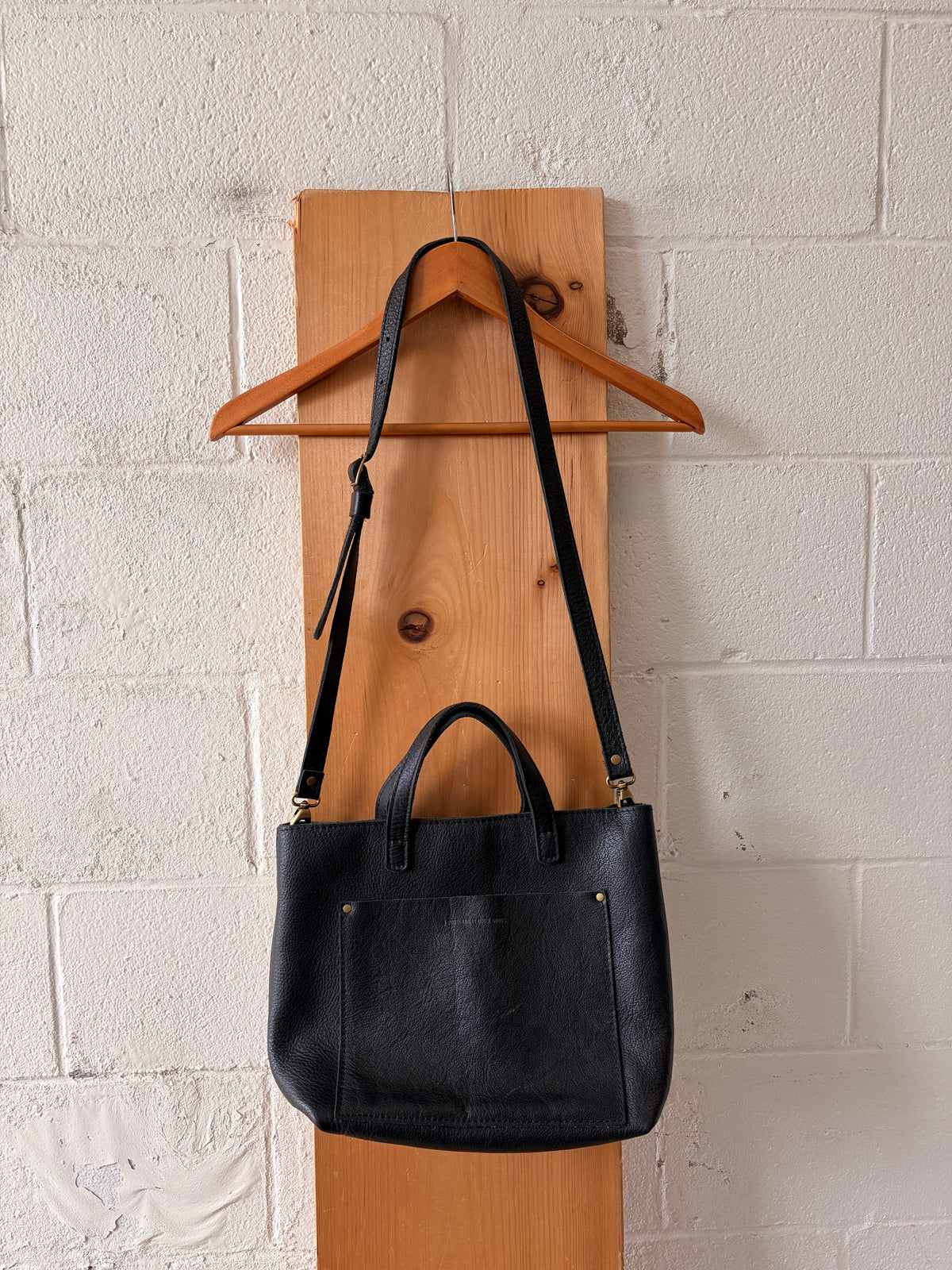 Black Portland Leather Tote Bag