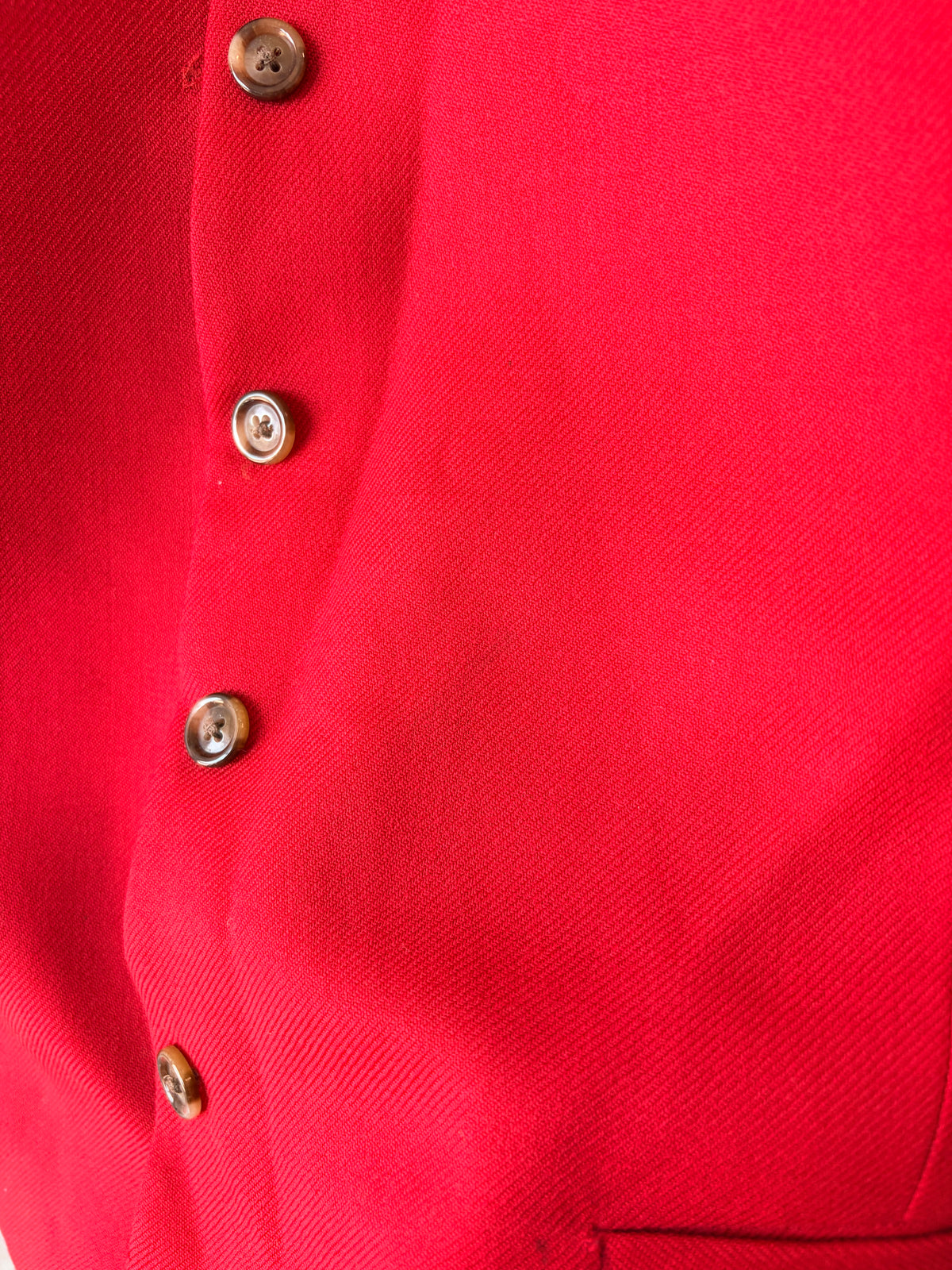 Vtg Reversible Plaid Red Vest : 46 Long