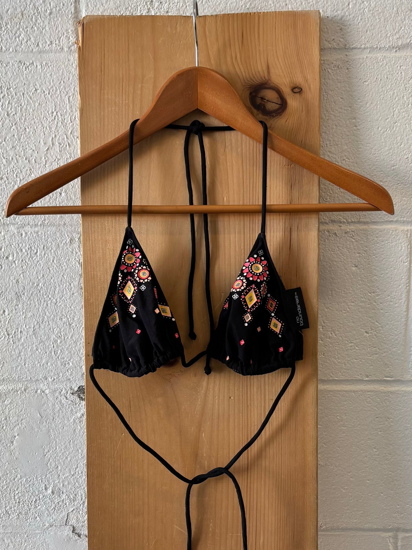 Vtg No Boundaries Halter Bikini Top : L