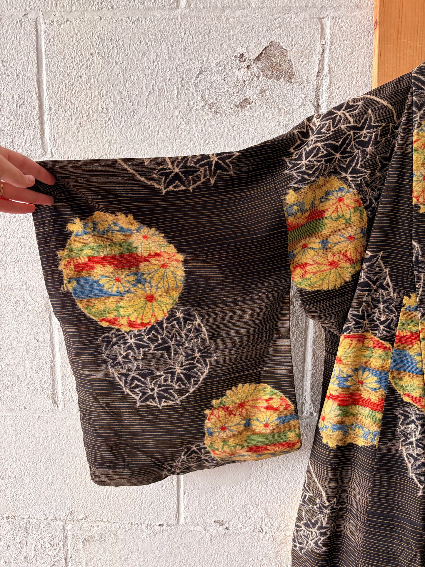 Vtg Long Meisen-Style Haori Kimono