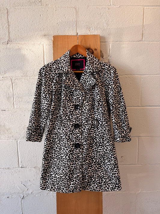 Black & White Animal Print Coat : M (As Is)