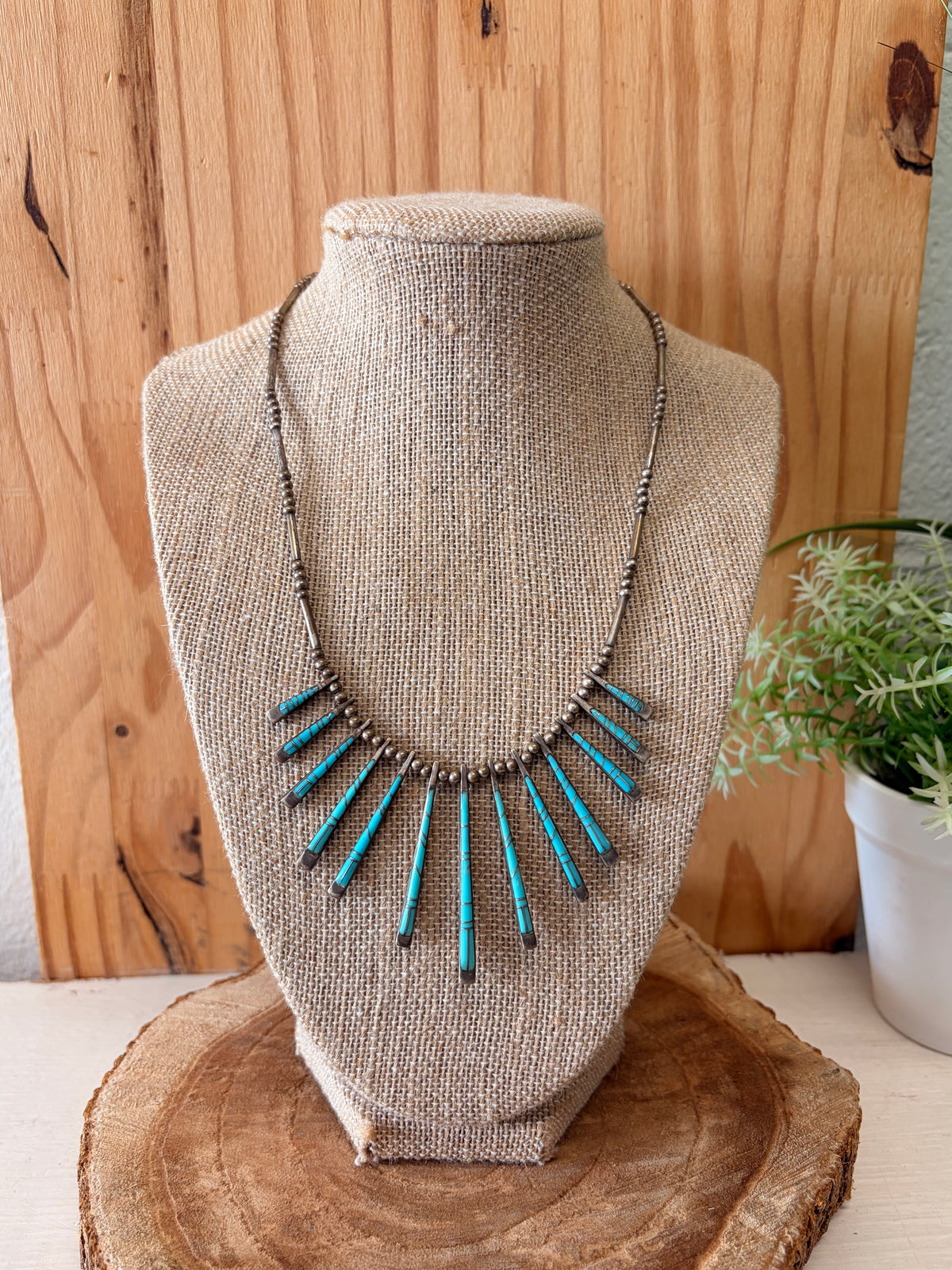 Reversible Boho Fanned Gemstone Necklace