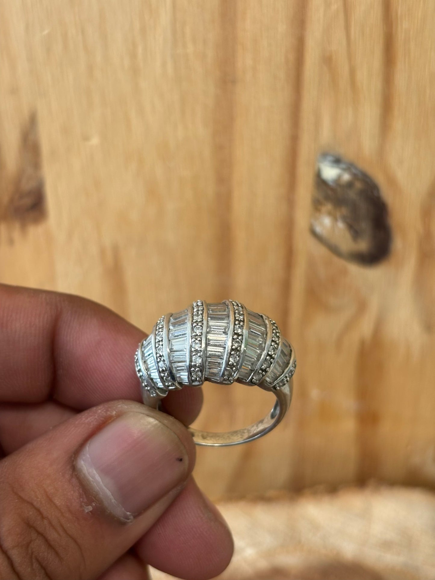 Sterling Silver Dome Ring : 8