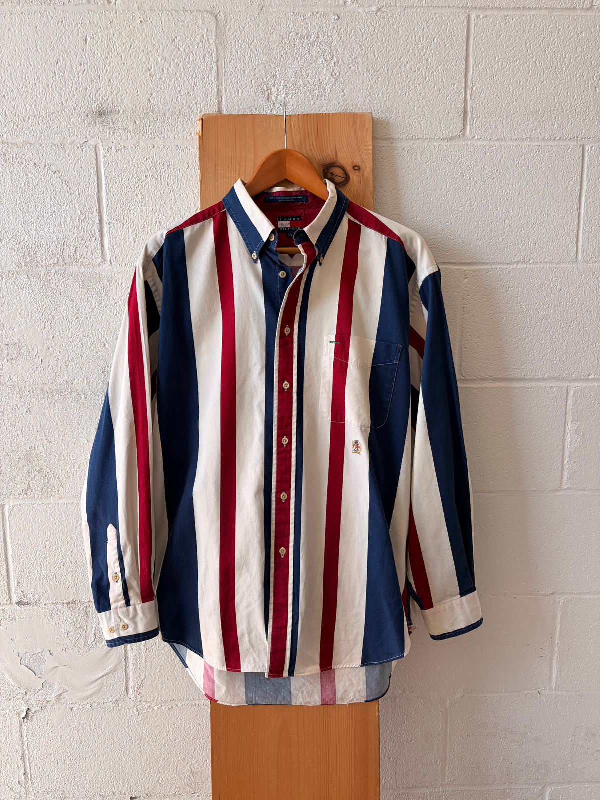 Vtg Striped Tommy Hilfiger Button Down : L