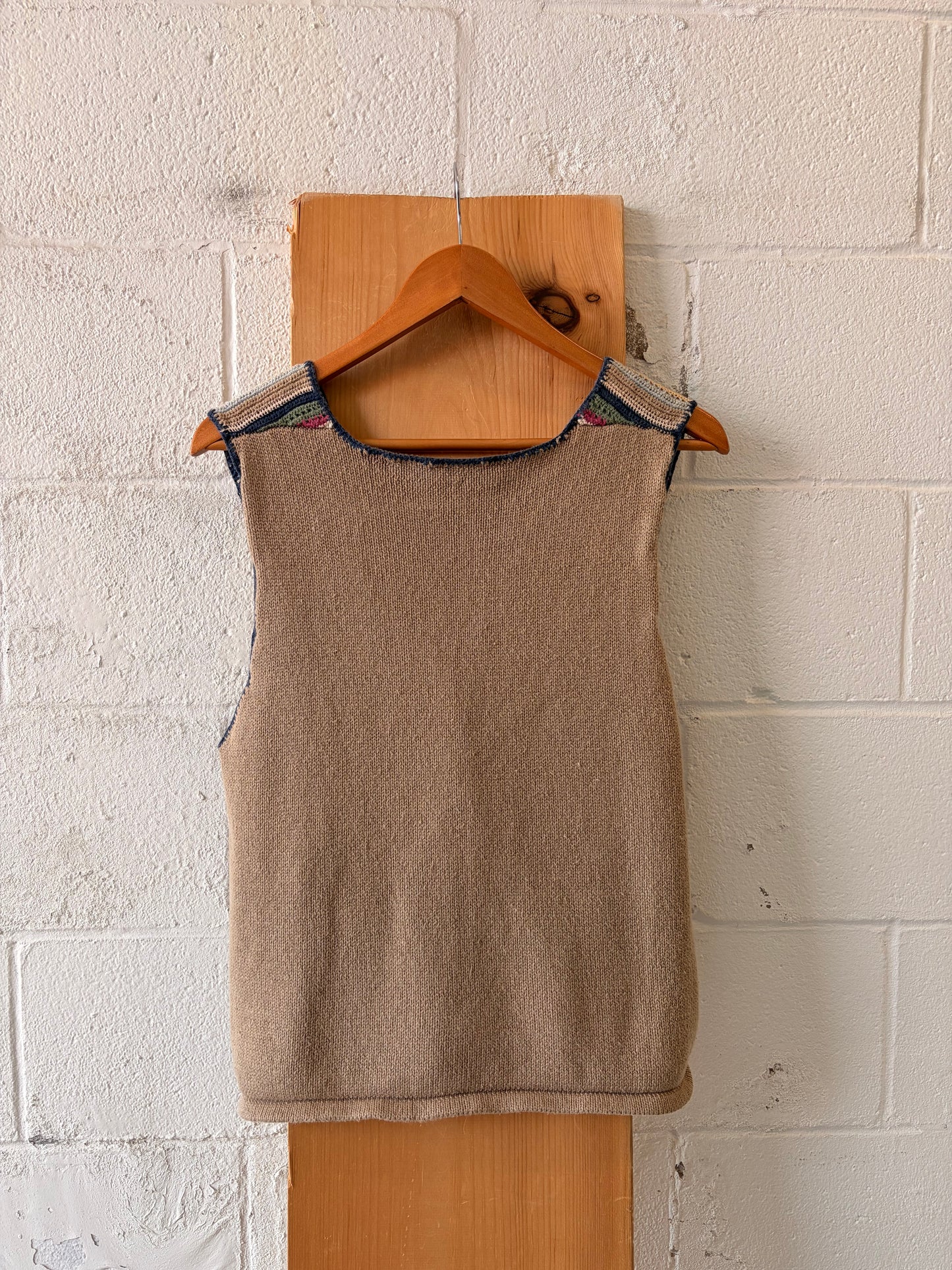 Vtg Striped Sweater Vest : M