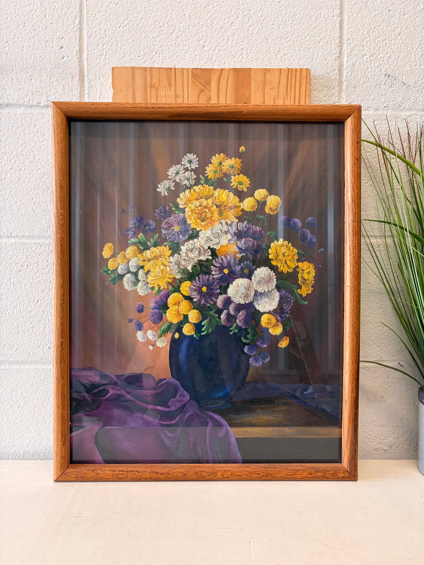 1986 Signed & Framed Still Life Oil Painting (Local Pick Up Only)