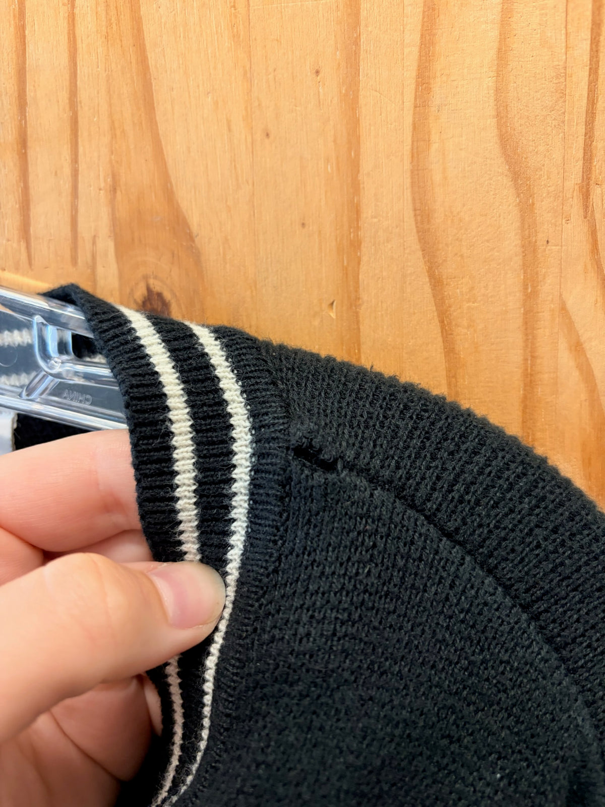 Vtg Black Zip Up Cardigan : S