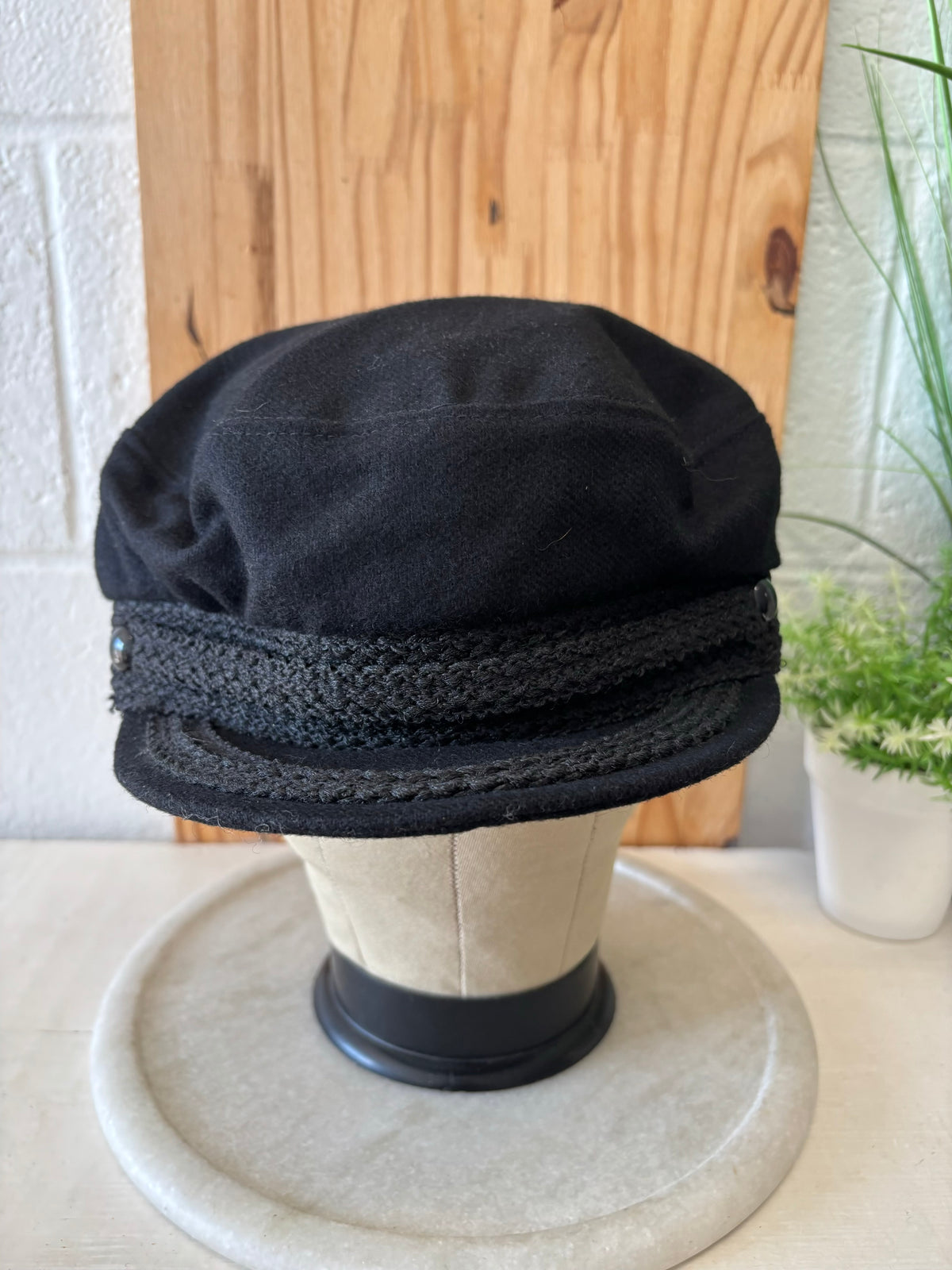 Vtg Black Greek Fisherman’s Cap : OS