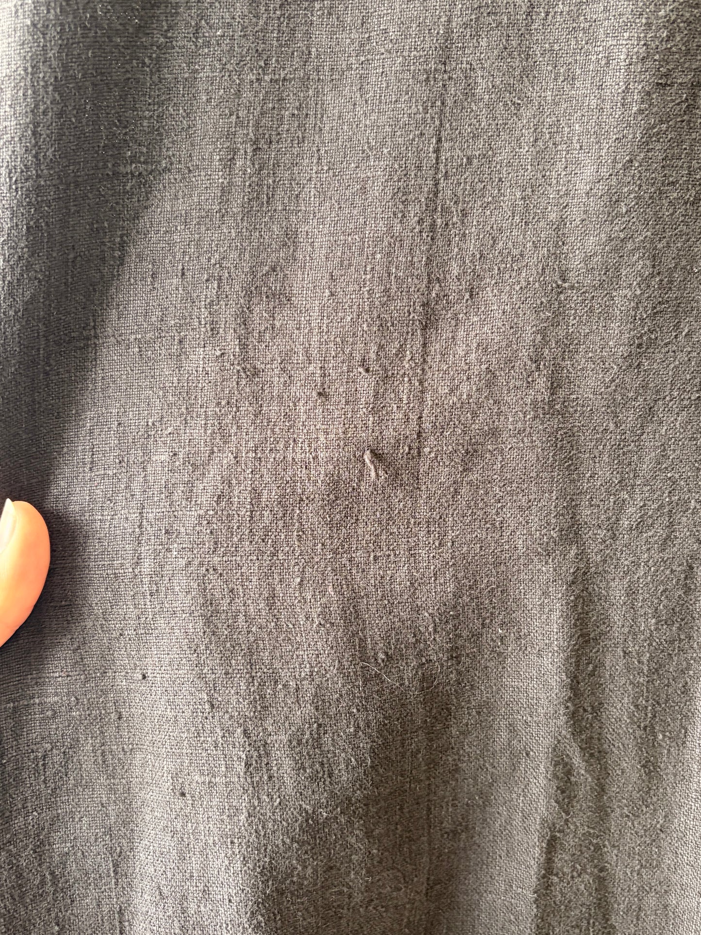 Vtg Black Linen Maxi Dress : 3