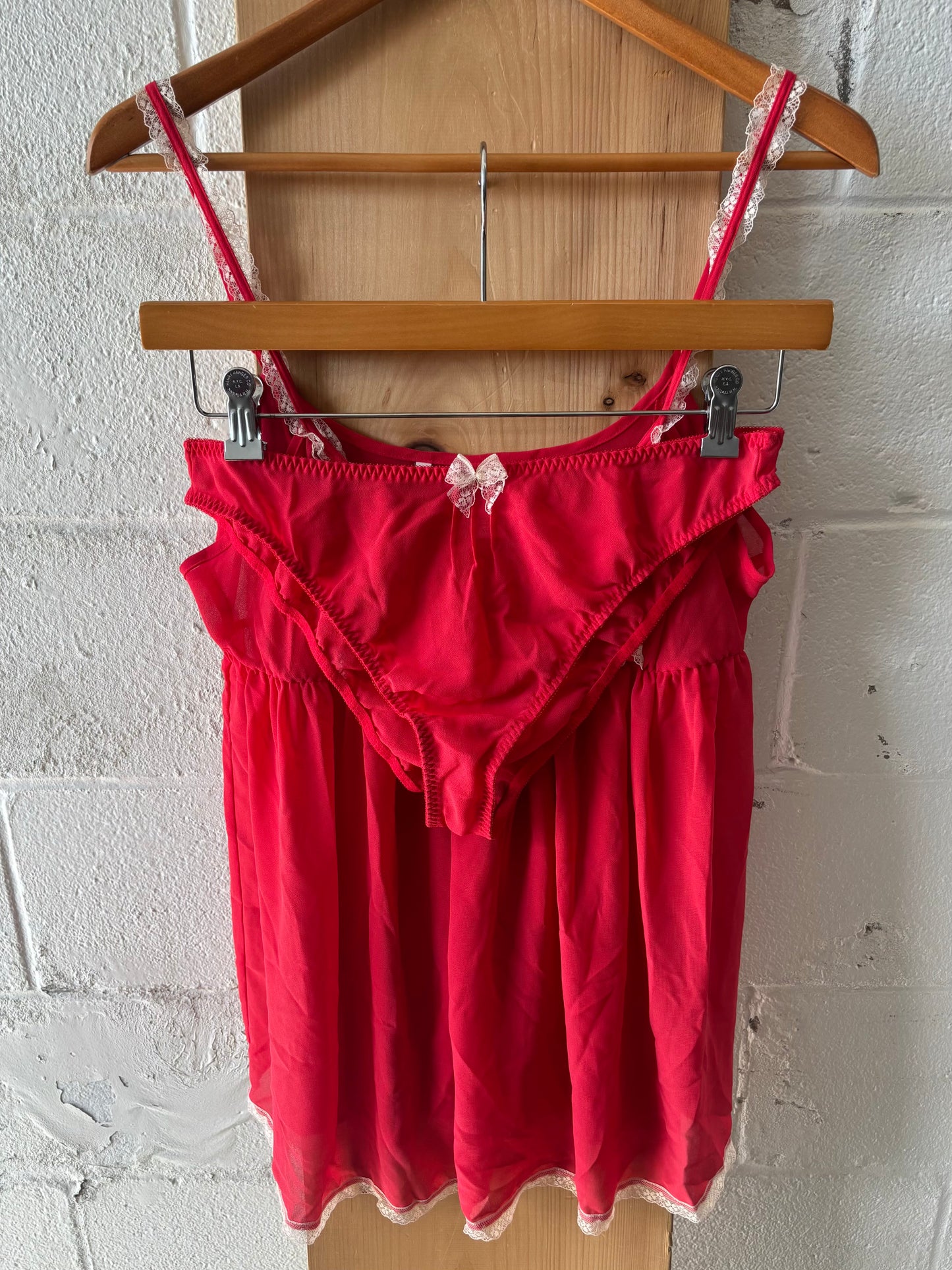 VS Red Babydoll Set : XL