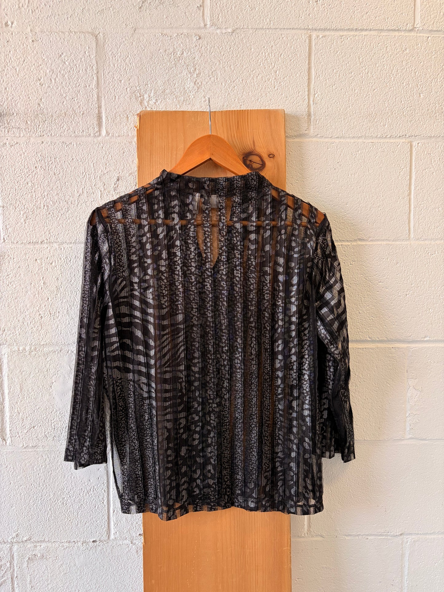 Semi-Sheer Animal Print Jacket : L/XL