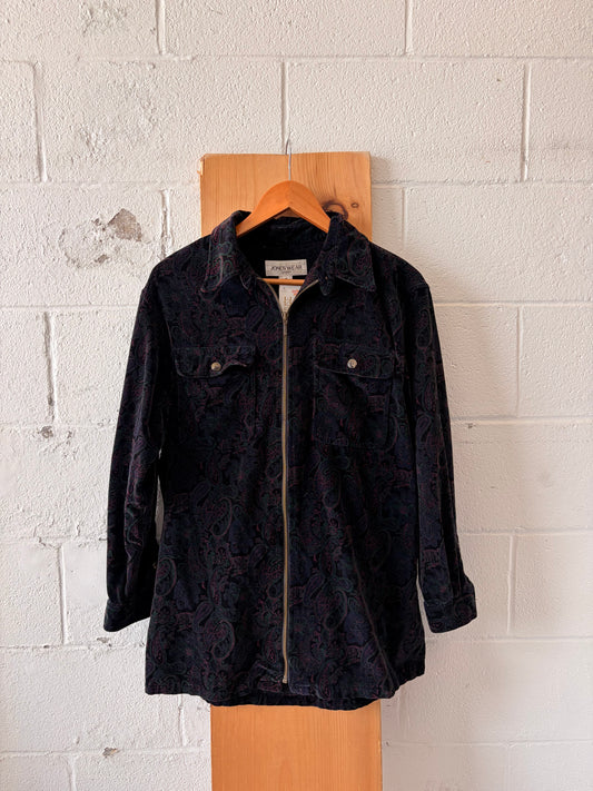Vtg Purple Paisley Jacket : M