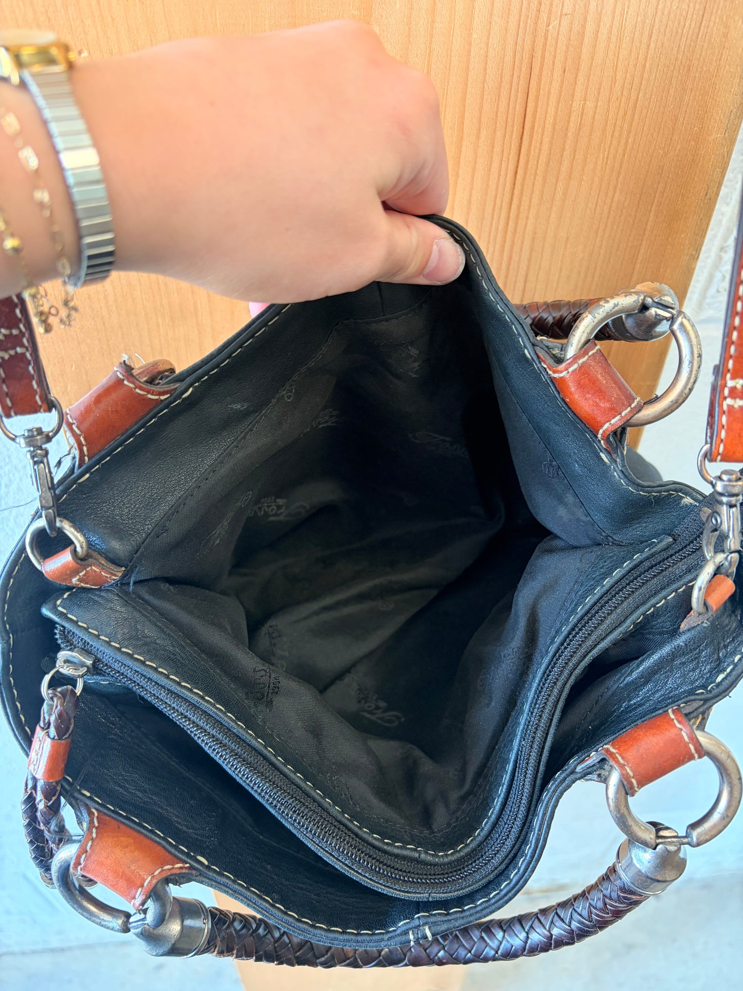 Black & Brown Fossil Purse