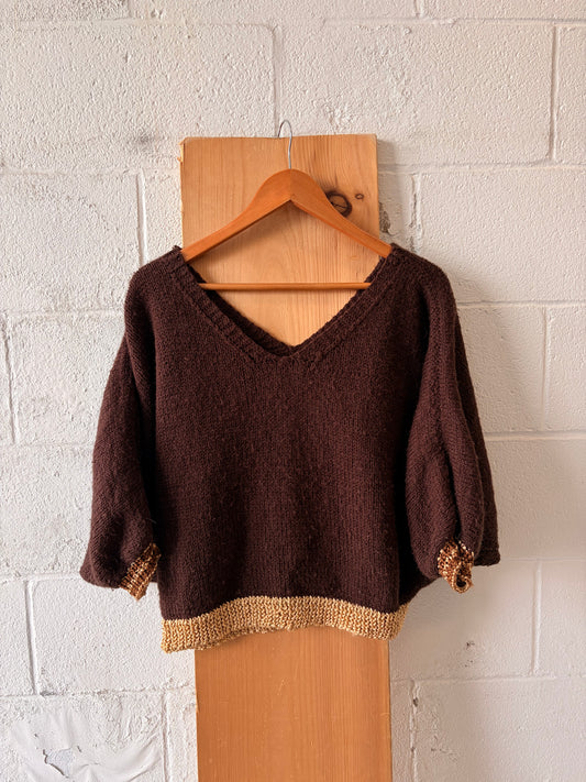 Handmade Slouchy Knit Sweater : M/L