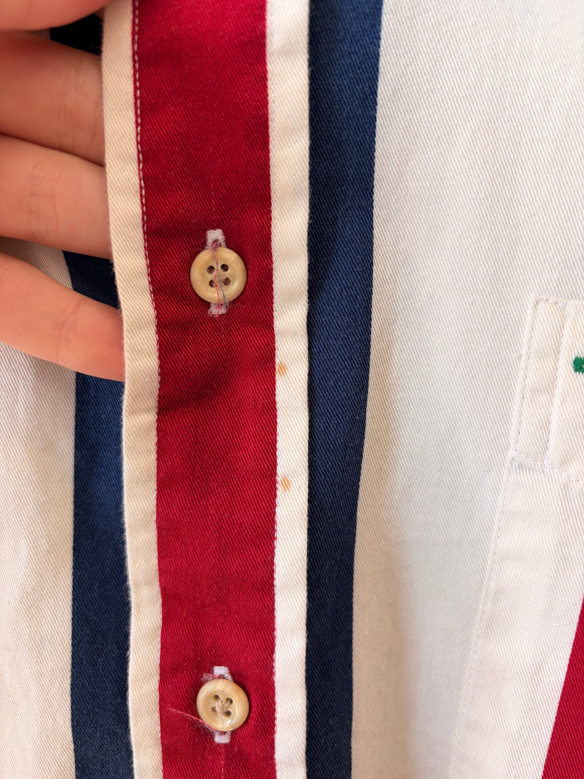 Vtg Striped Tommy Hilfiger Button Down : L