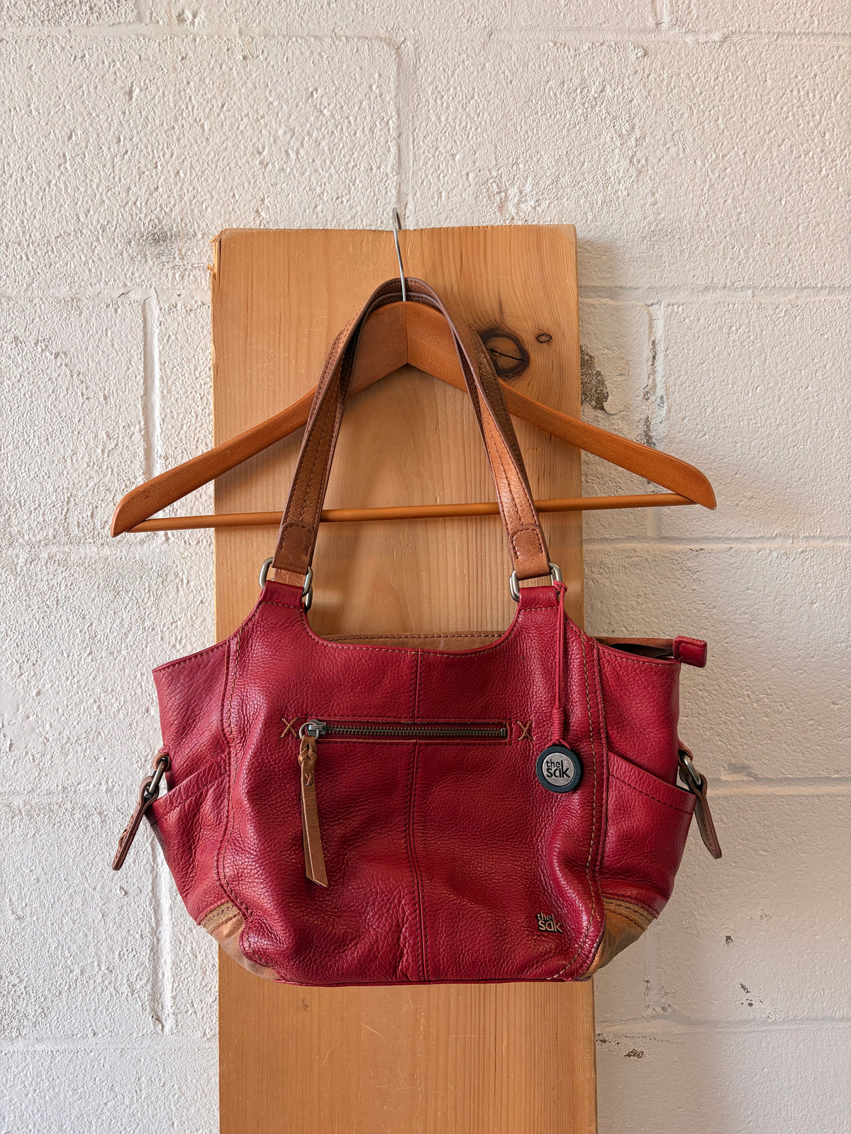 Autumn Red & Brown Purse