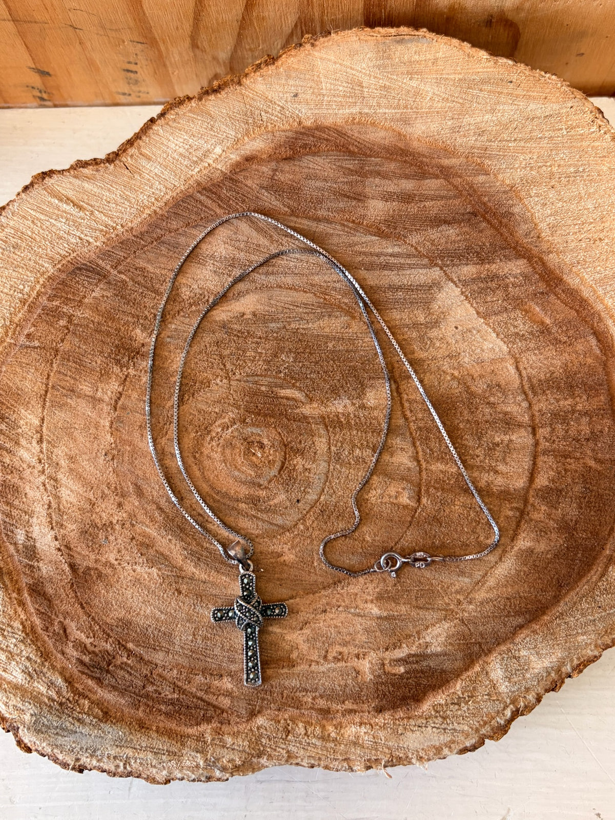 925 Italy Chain Necklace with Cross Pendant