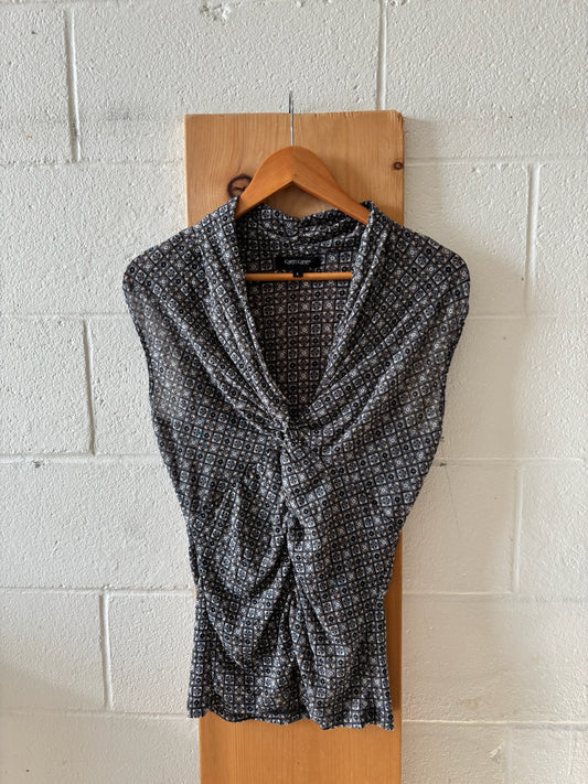 Gray Patterned Top : L